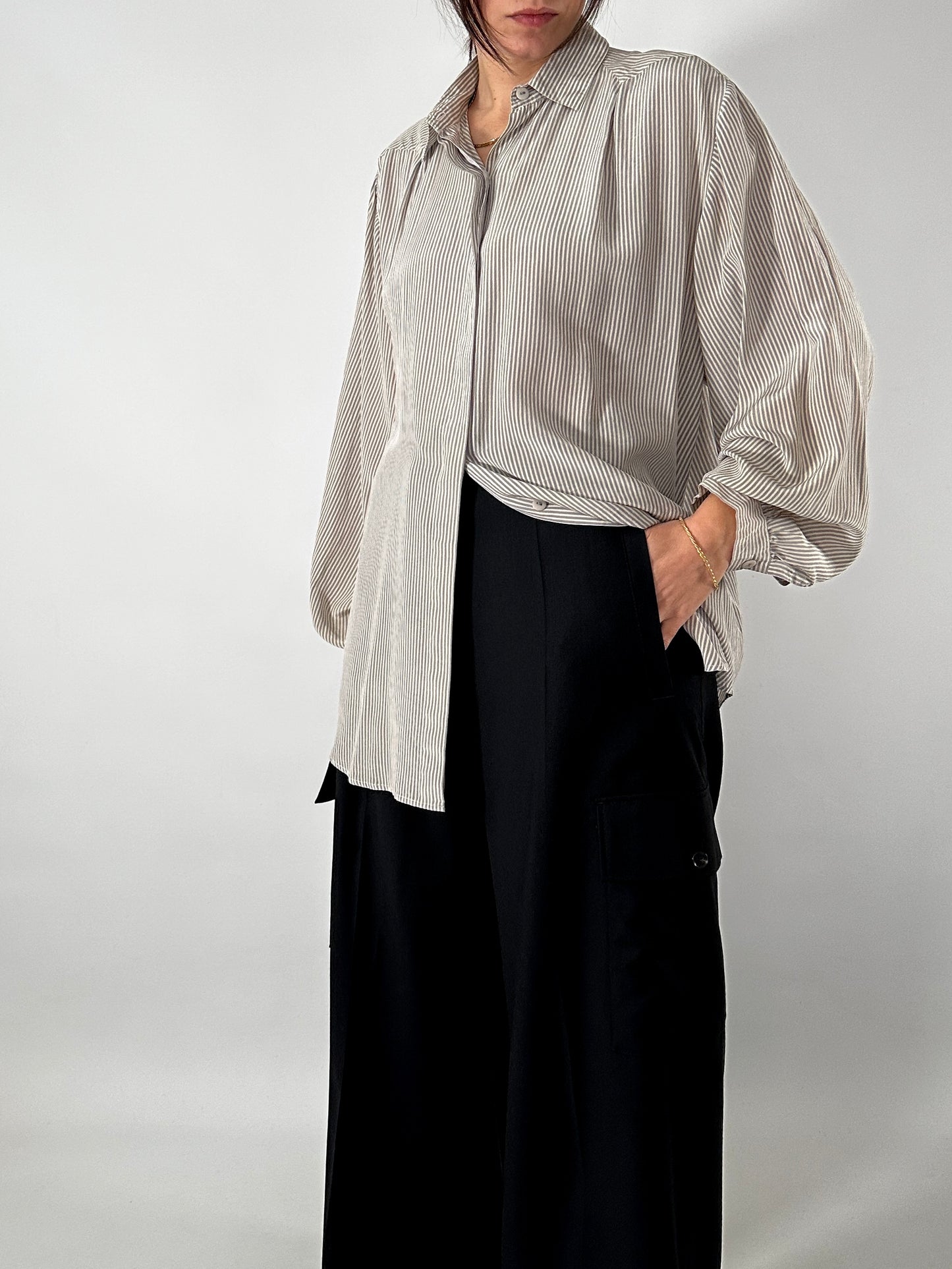 Striped vintage silk shirt
