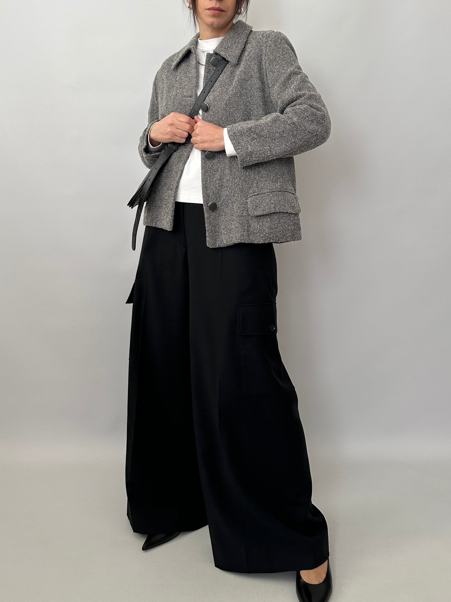 Salt and pepper wool jacket