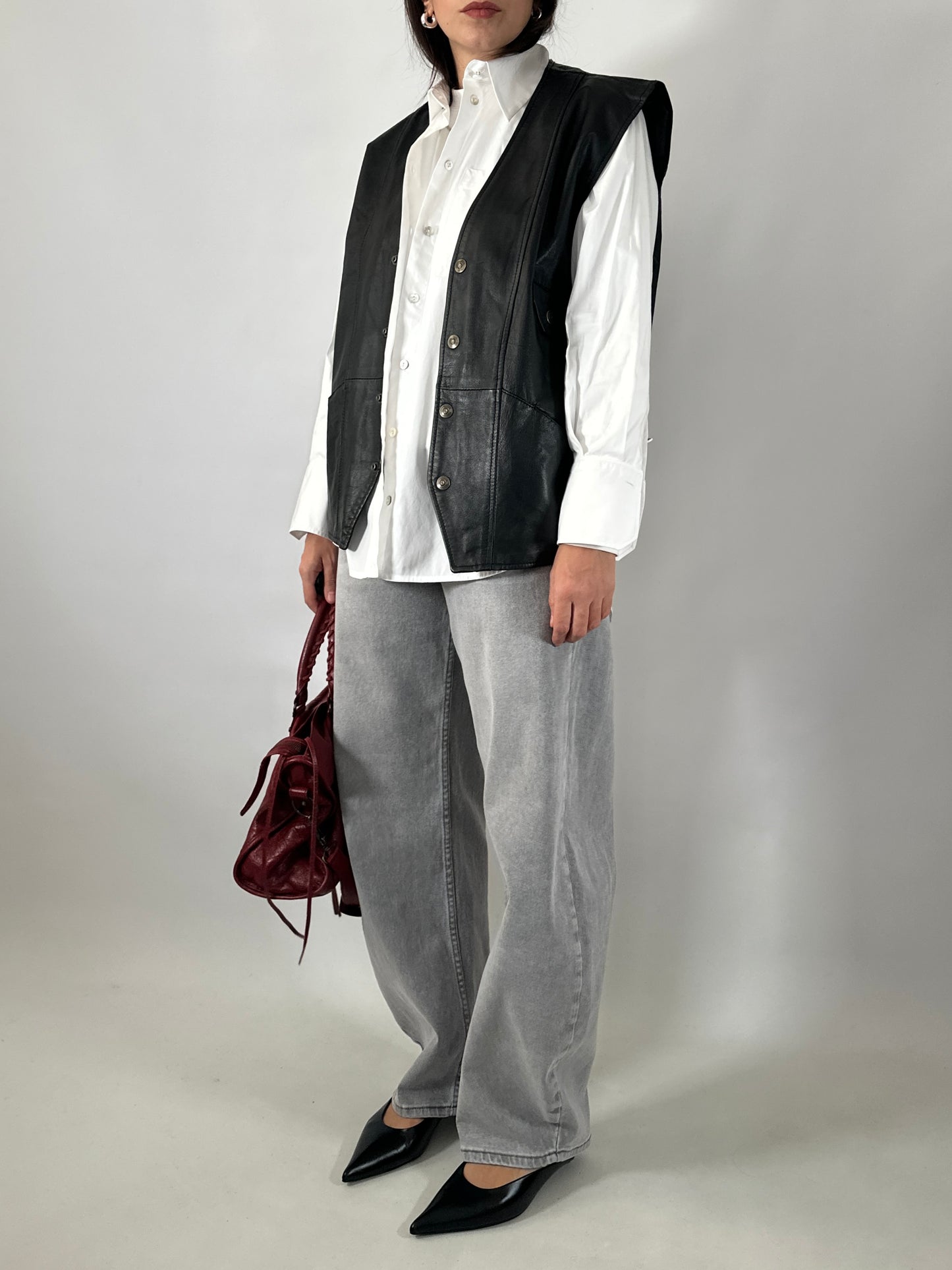 Vintage soft leather vest