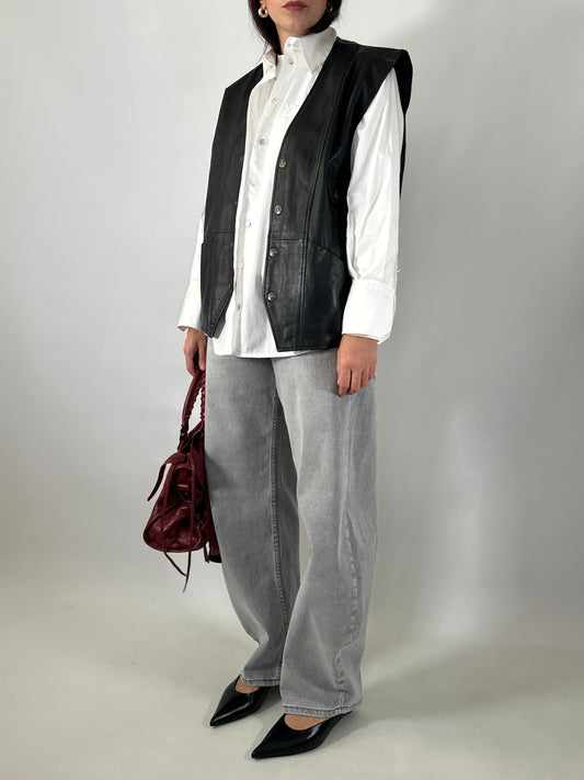 Vintage soft leather vest
