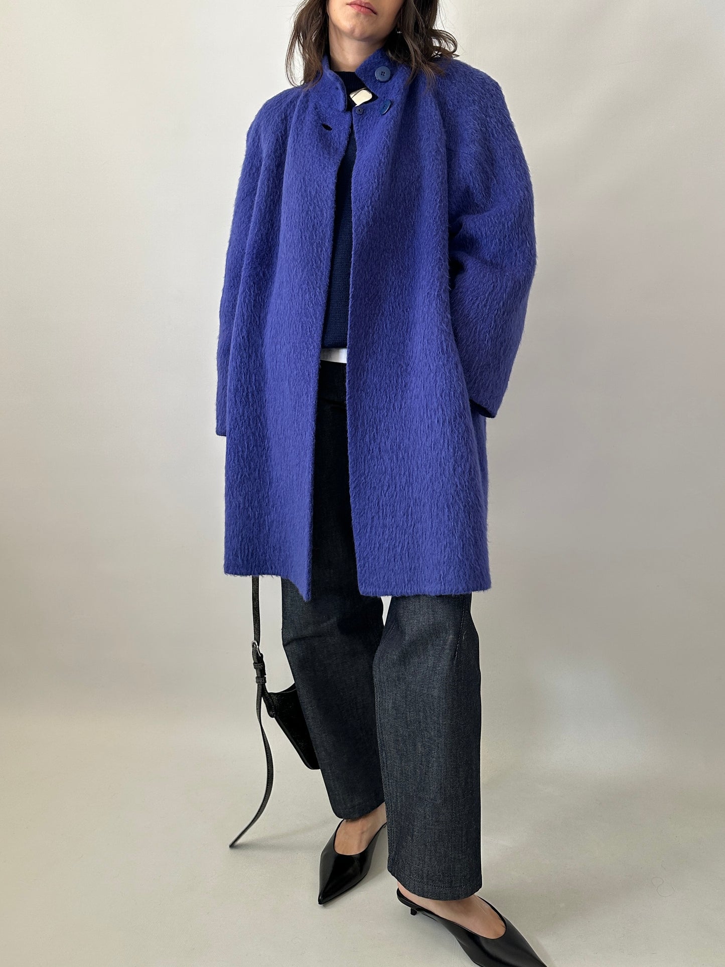 Authentic 1980s Agnona alpaca wool coat
