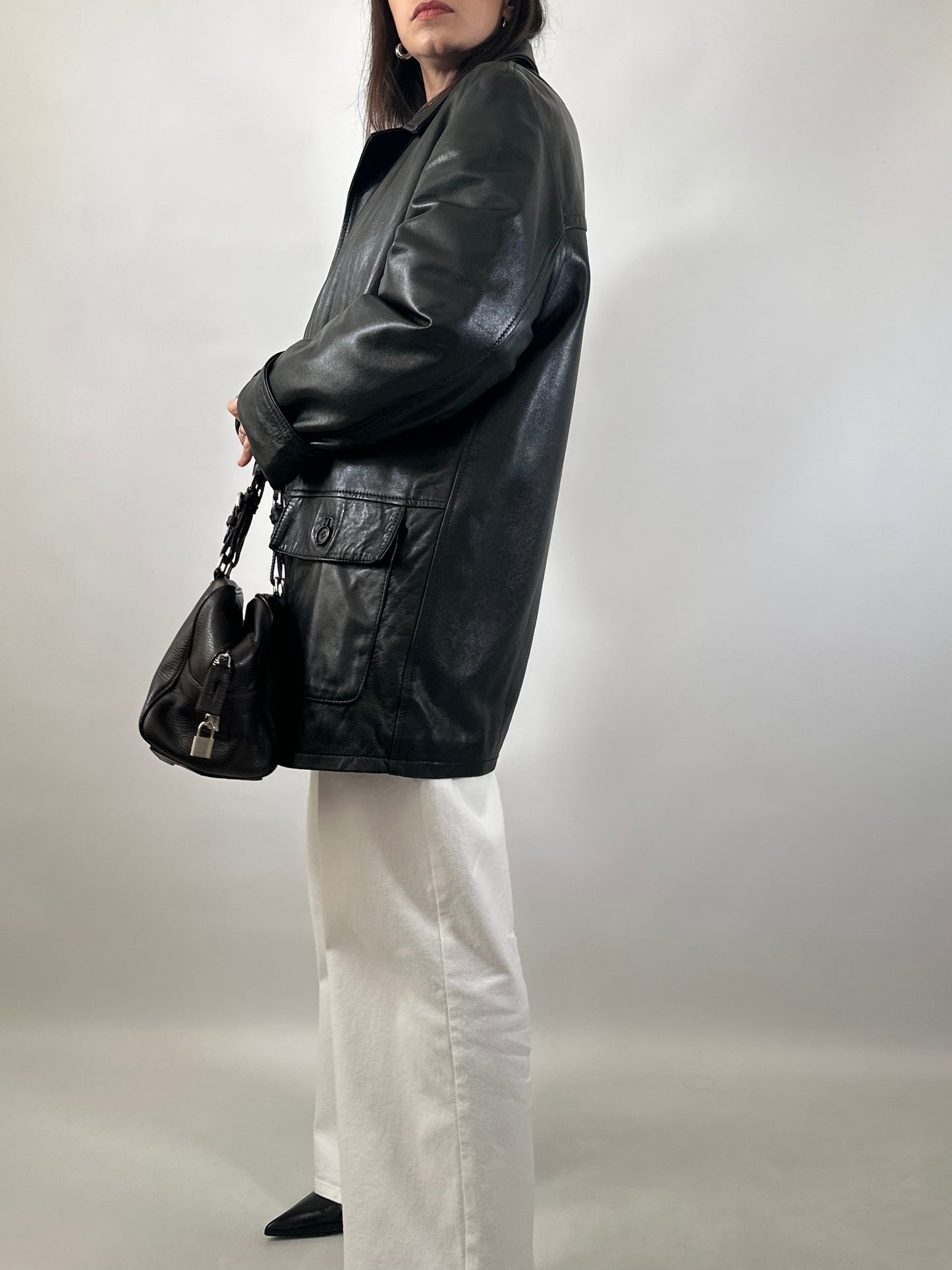 Soft Leather Utility Jacket
