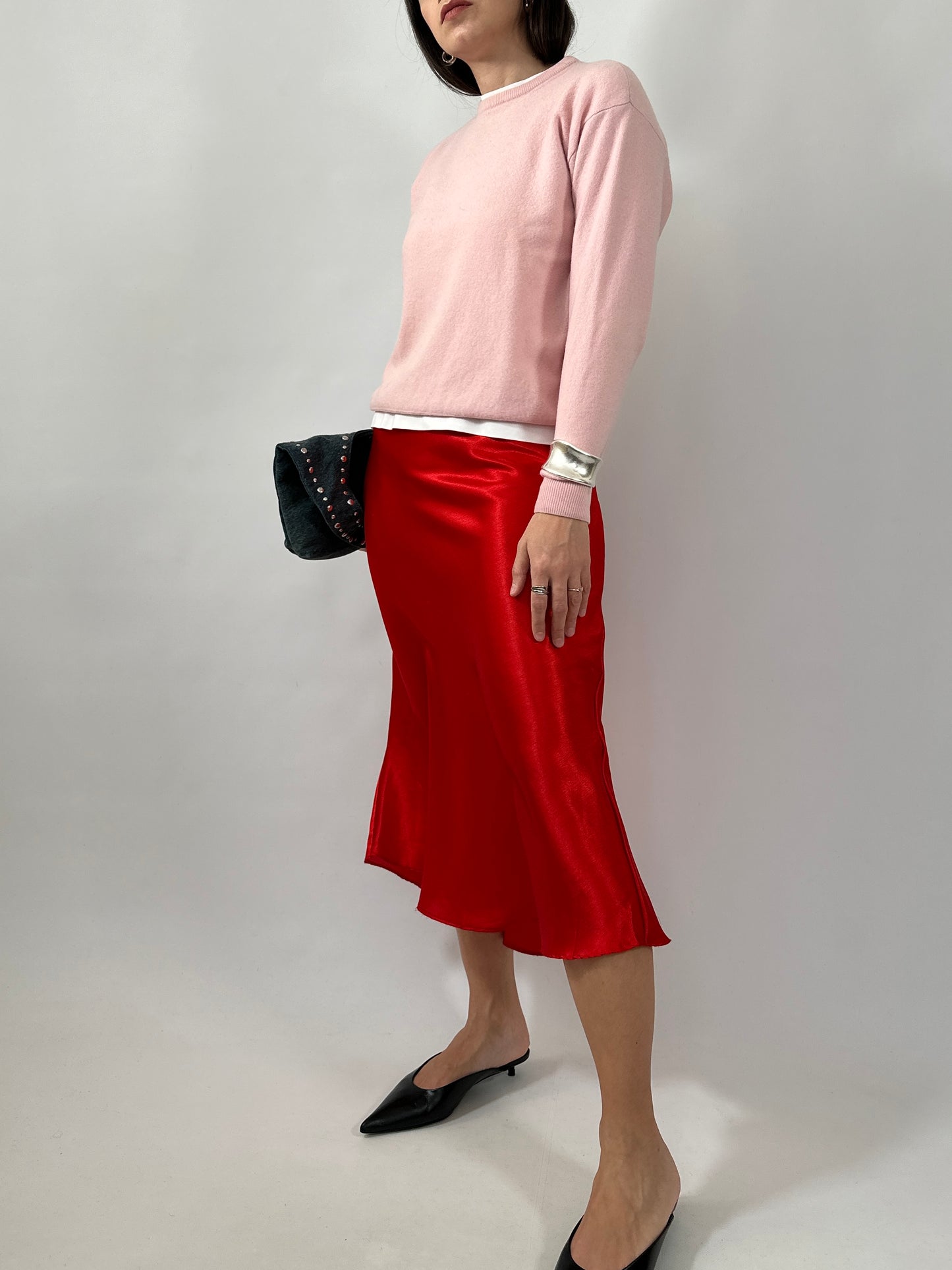 Vintage Powder Pink Knit Sweater