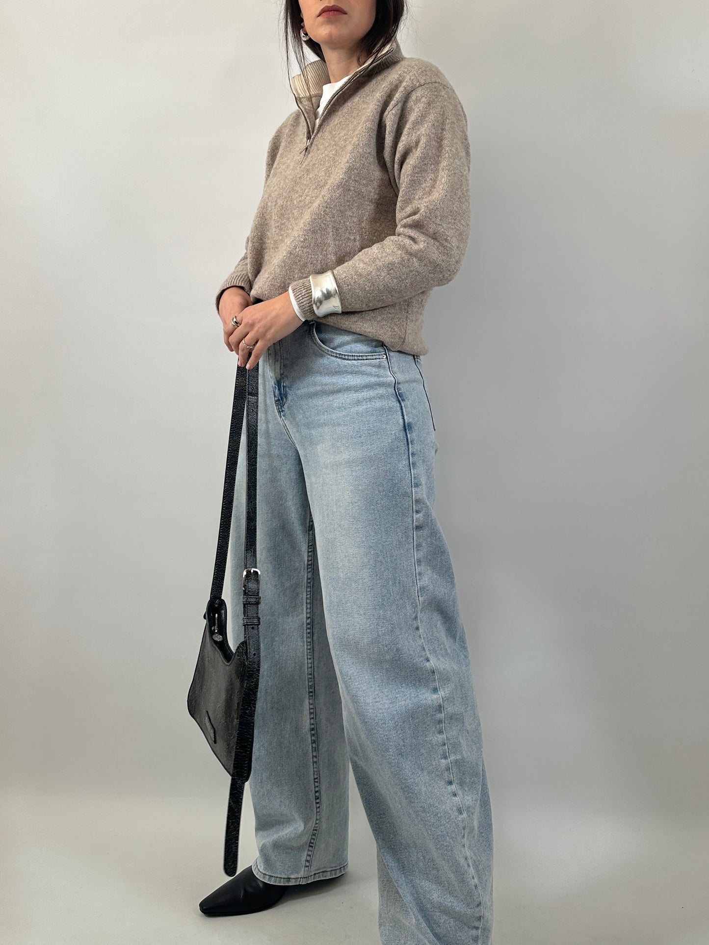 Pure Lambswool Half-Zip Sweater