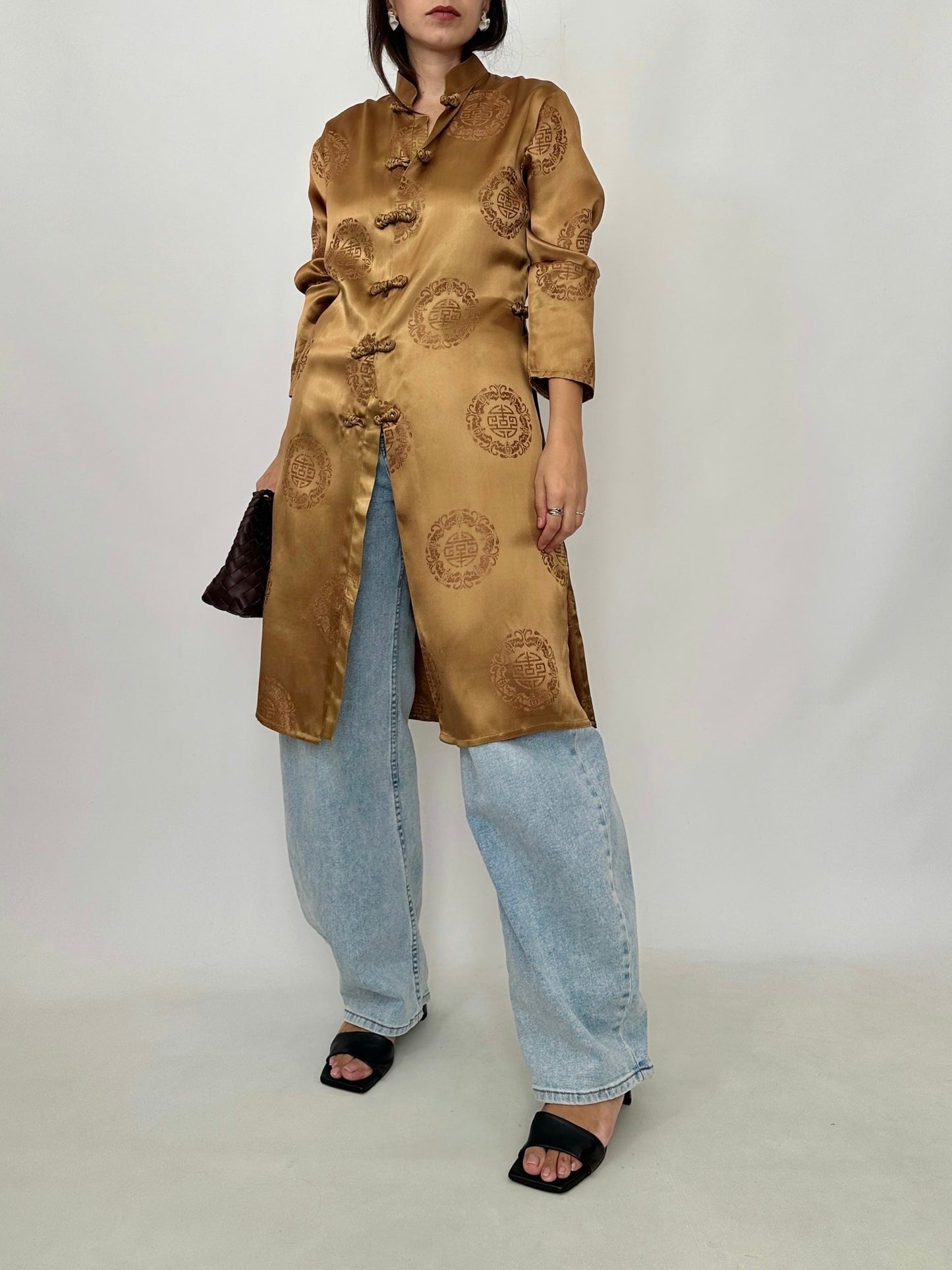 Silk Jacquard Mandarin Tunic