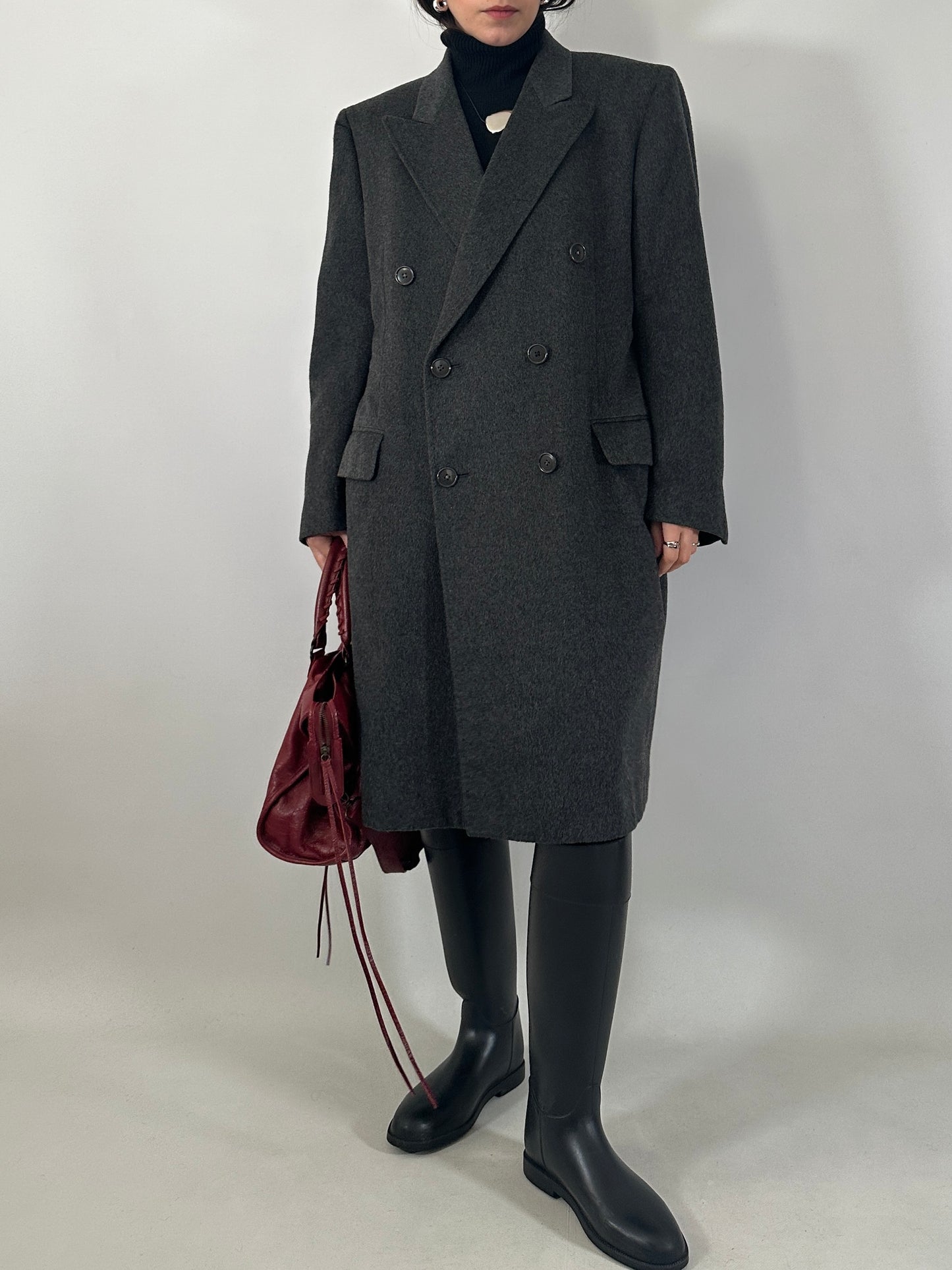 Vintage tailored double-breasted coat