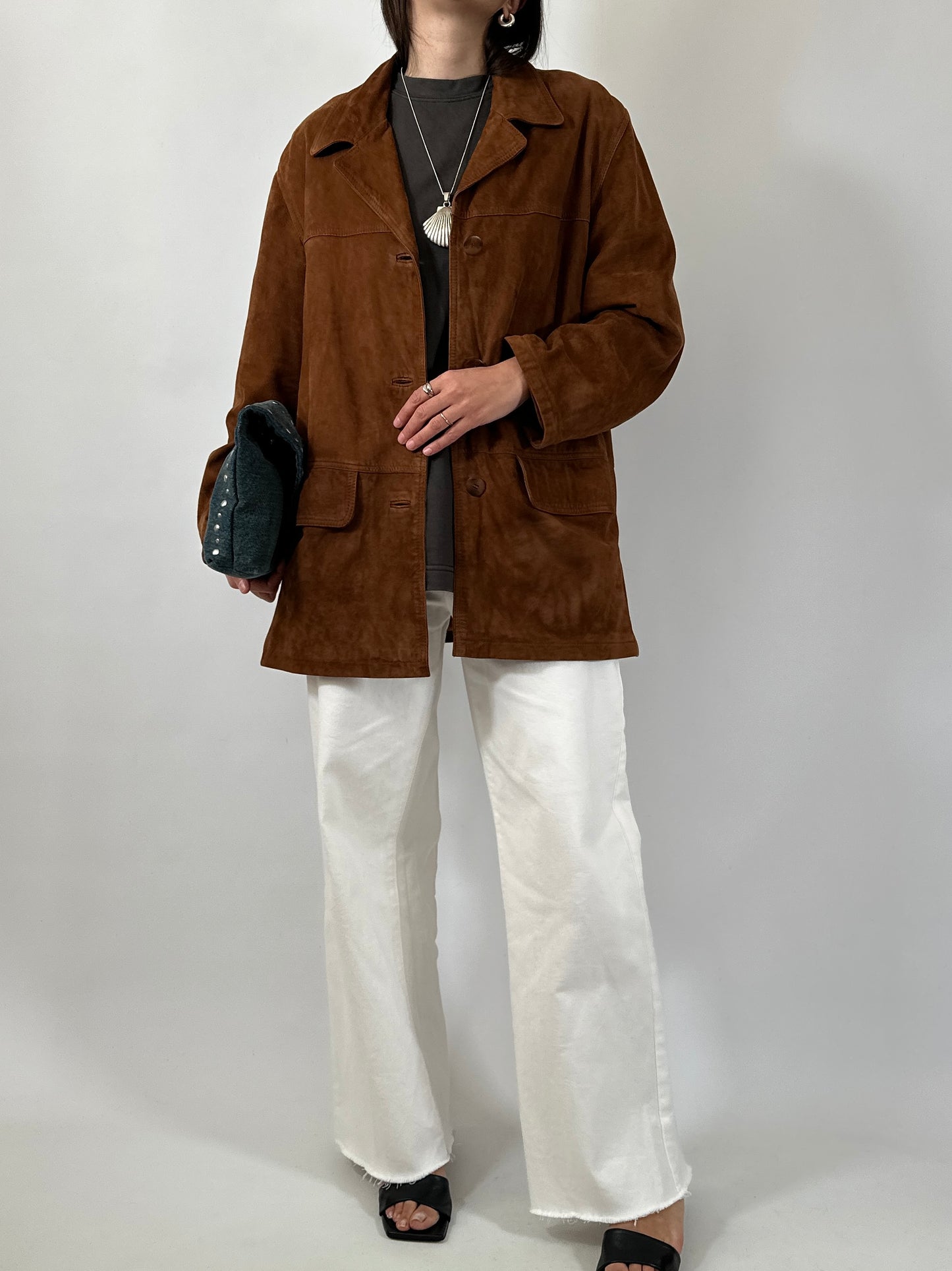 Suede Leather Relaxed Fit Jacket