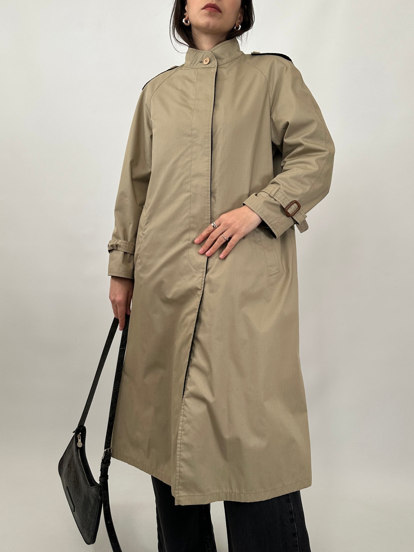 Vintage Reversible Lightweight Coat - Beige/Black