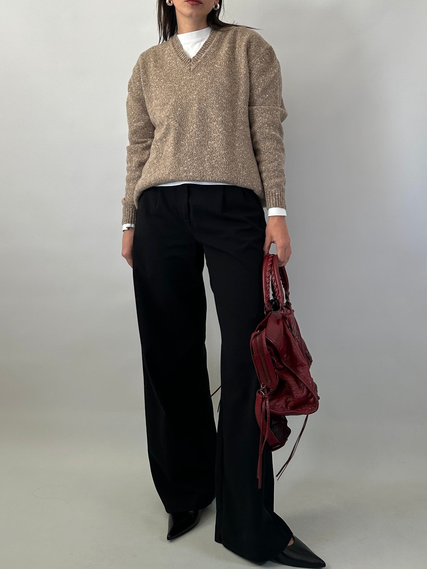 Wool and cotton oversized vintage sweater