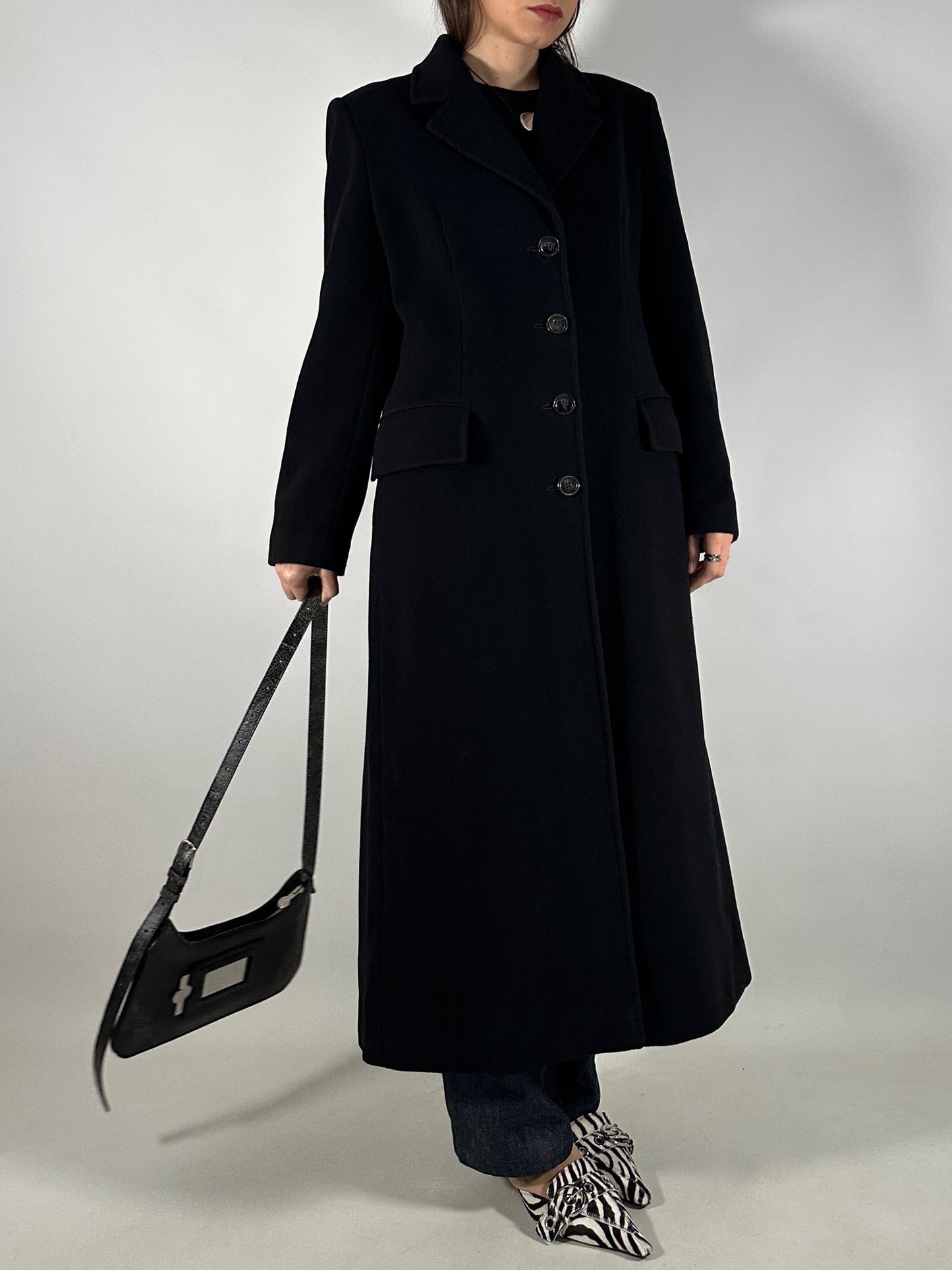 Long Tailored Wool&Cashmere Coat
