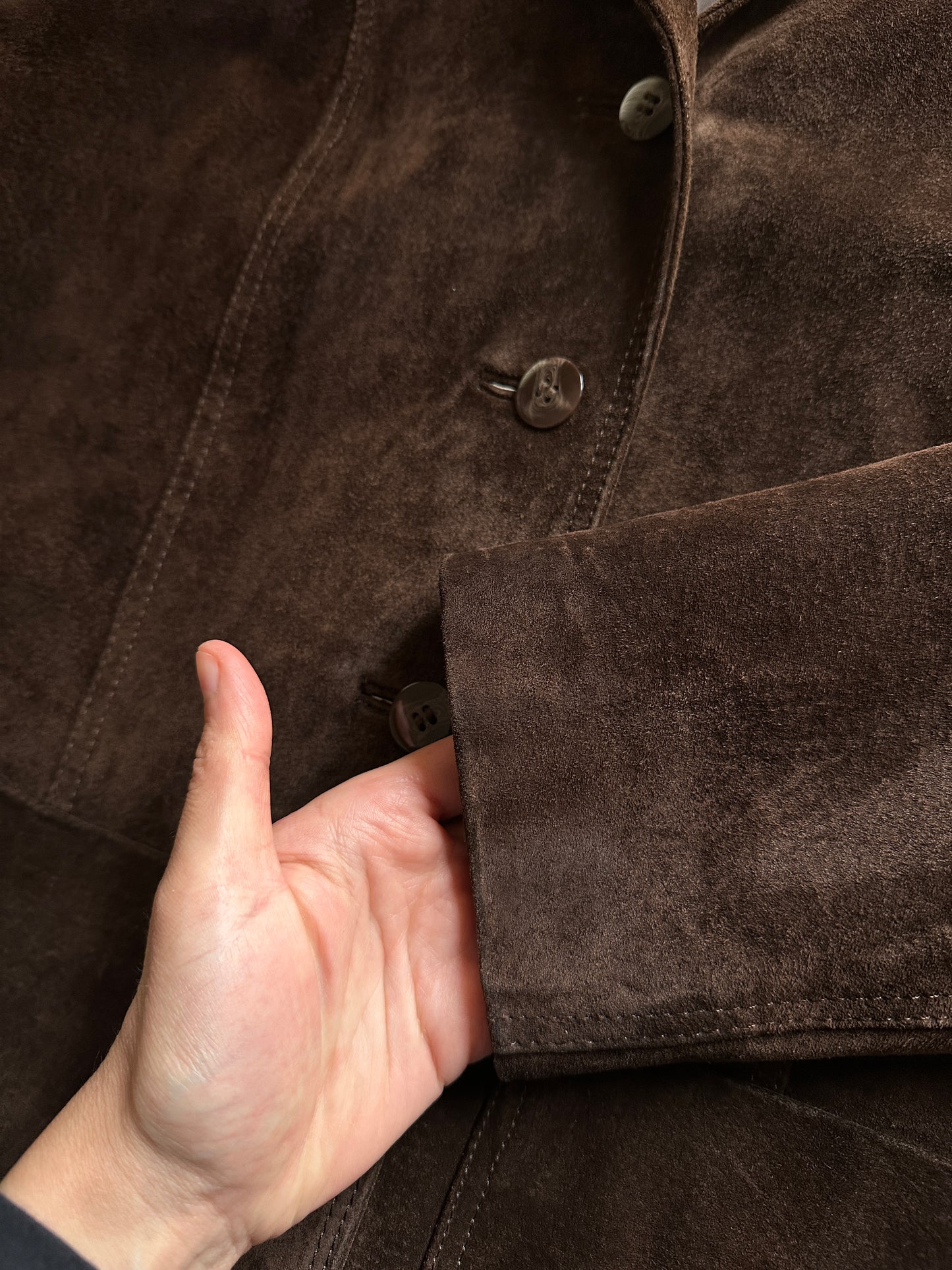 Chocolate Brown Suede Leather Jacket