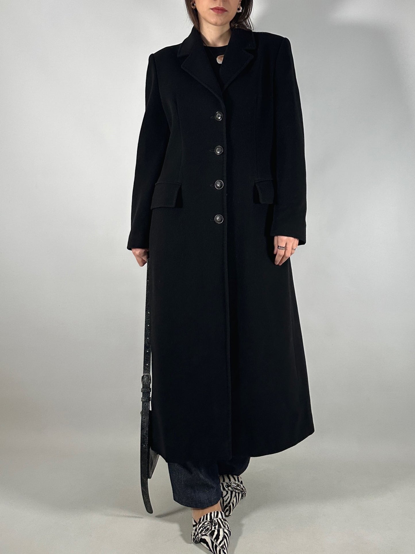 Long Tailored Wool&Cashmere Coat