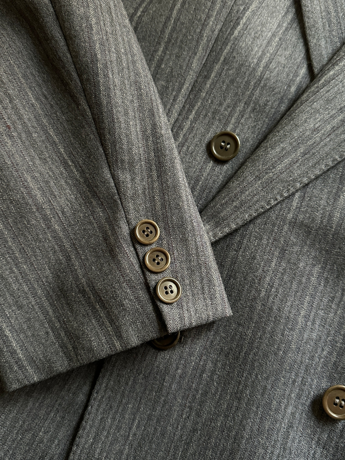 Vintage Grey Tailored Wool Blazer