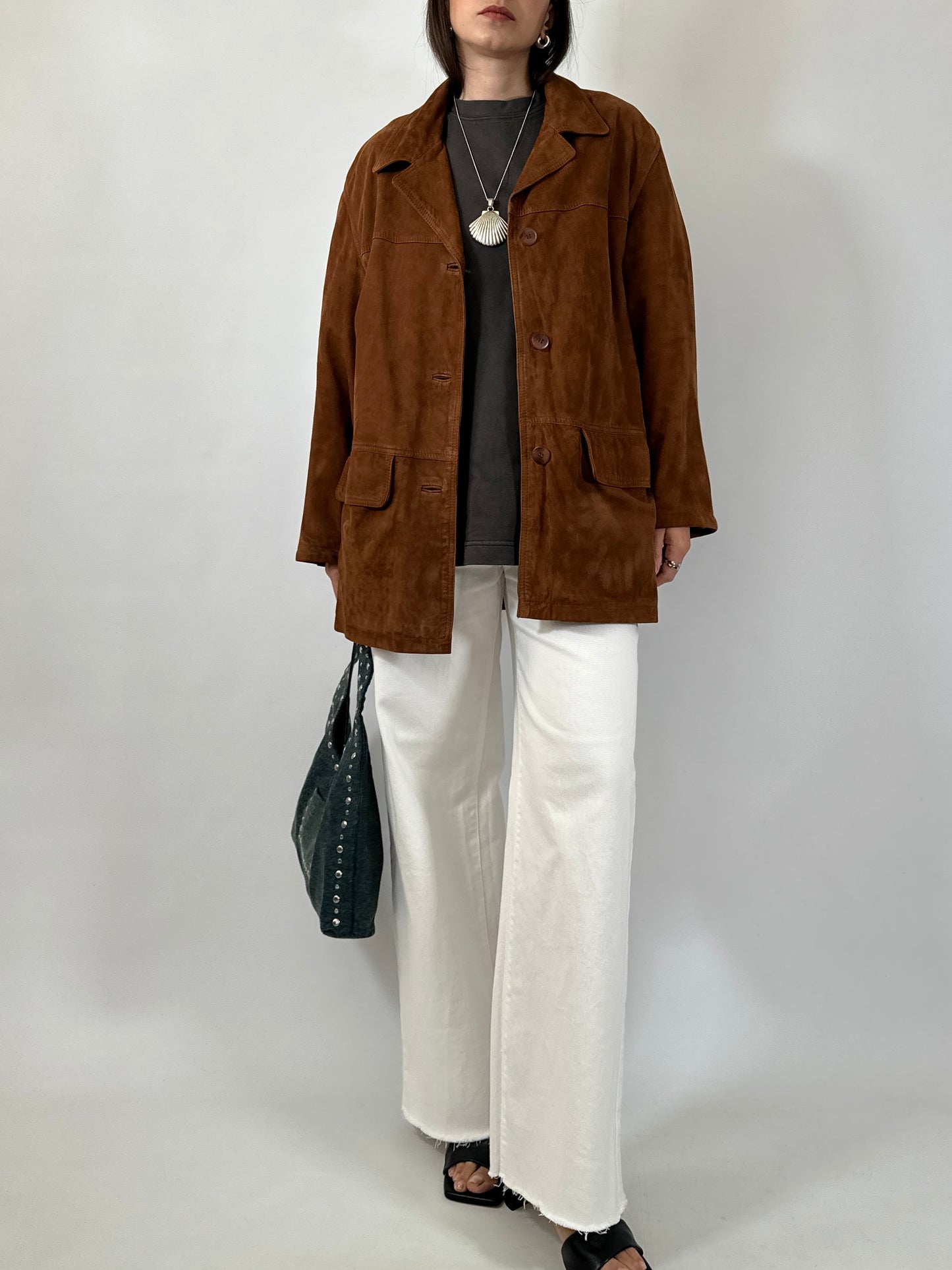 Suede Leather Relaxed Fit Jacket
