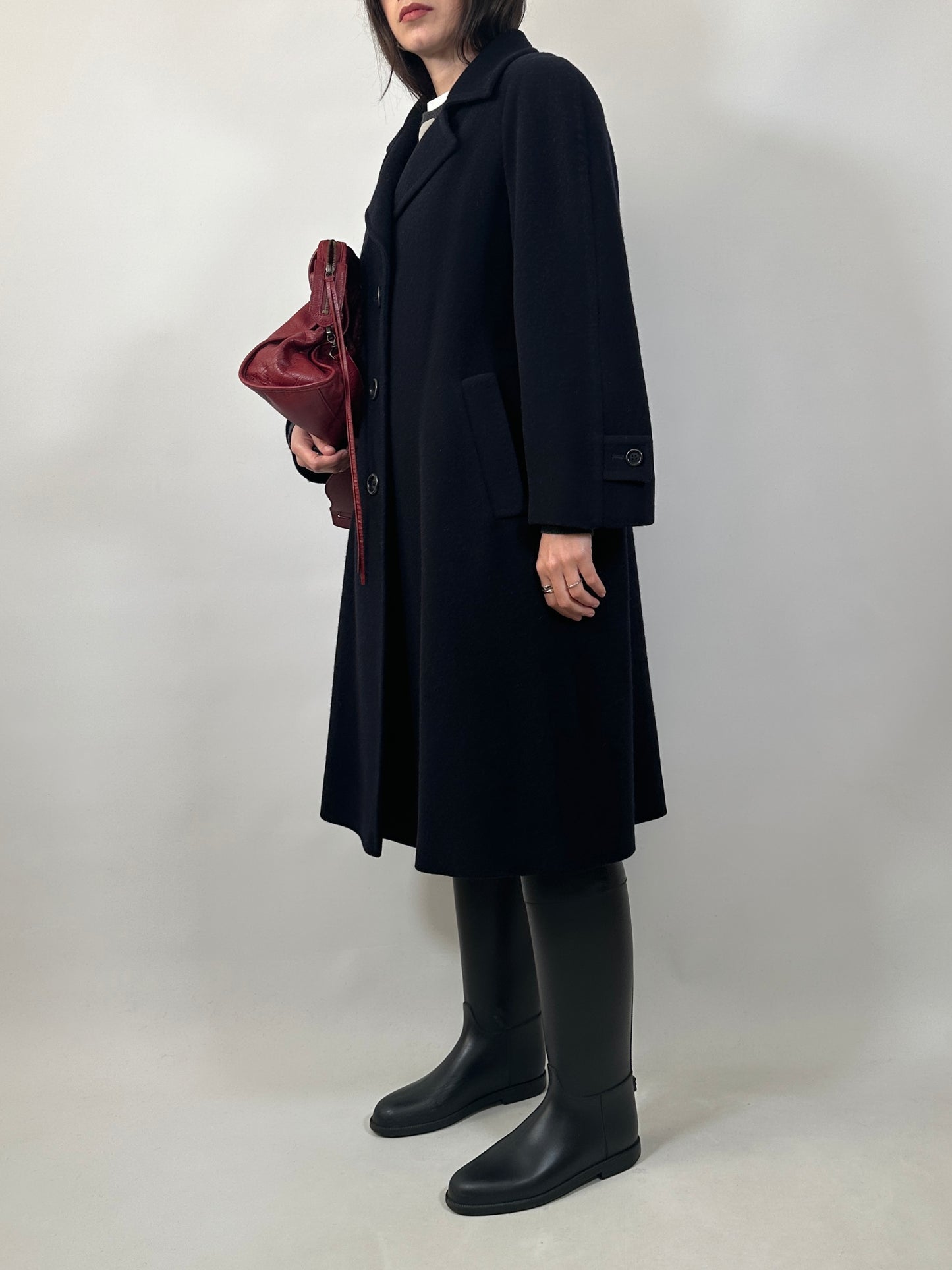 Vintage Blue Pure Wool Coat