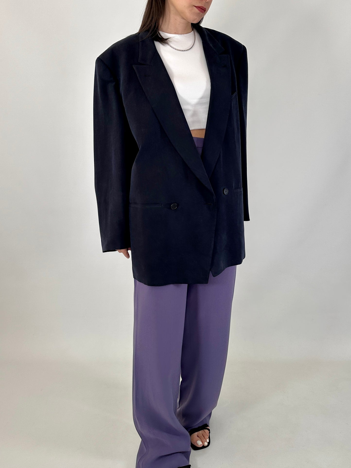 Vintage Byblos oversized silk blazer