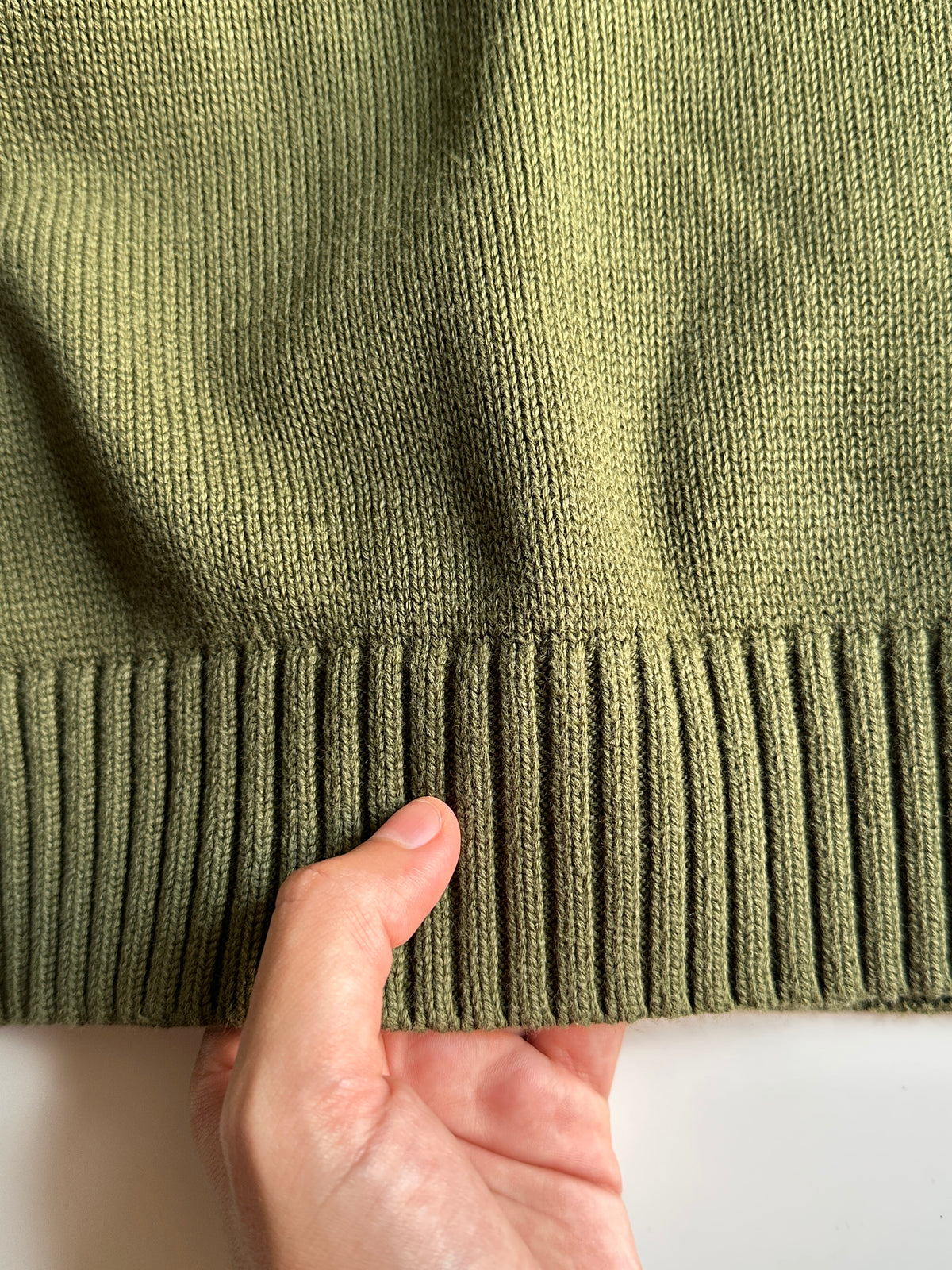 Tommy Hilfiger Olive Green 100% Cotton Sweater