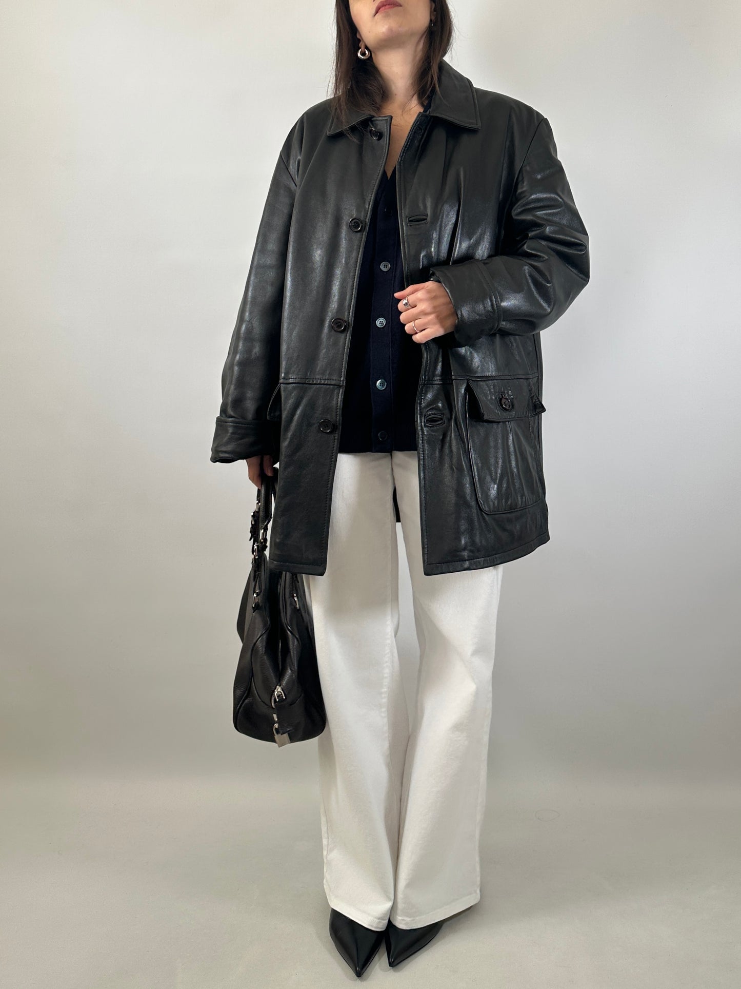 Soft Leather Utility Jacket