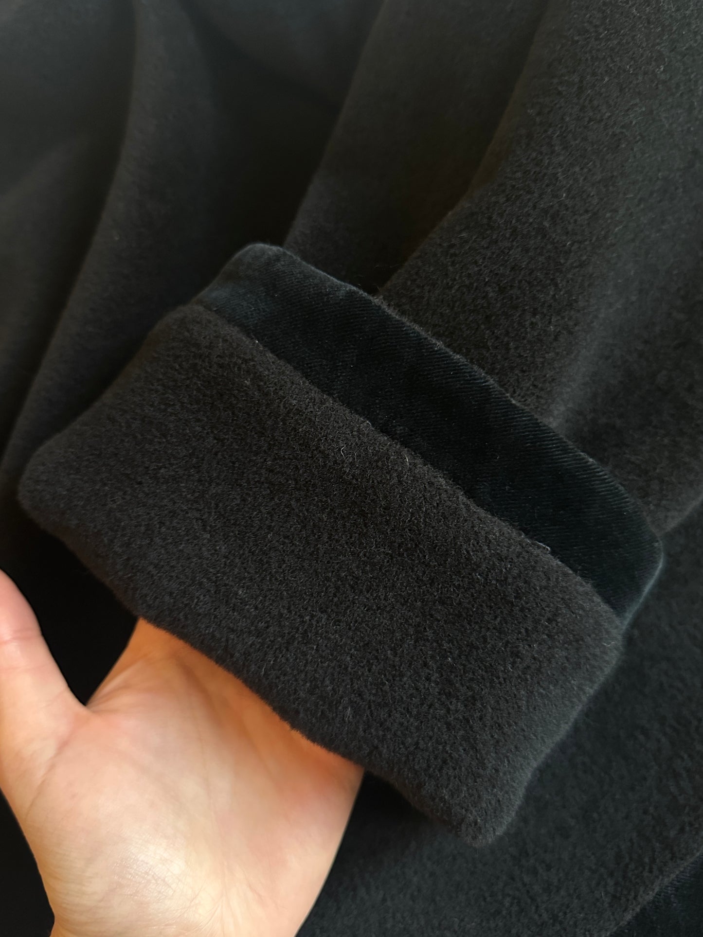 Vintage Ferré Wrap-Style Black Coat