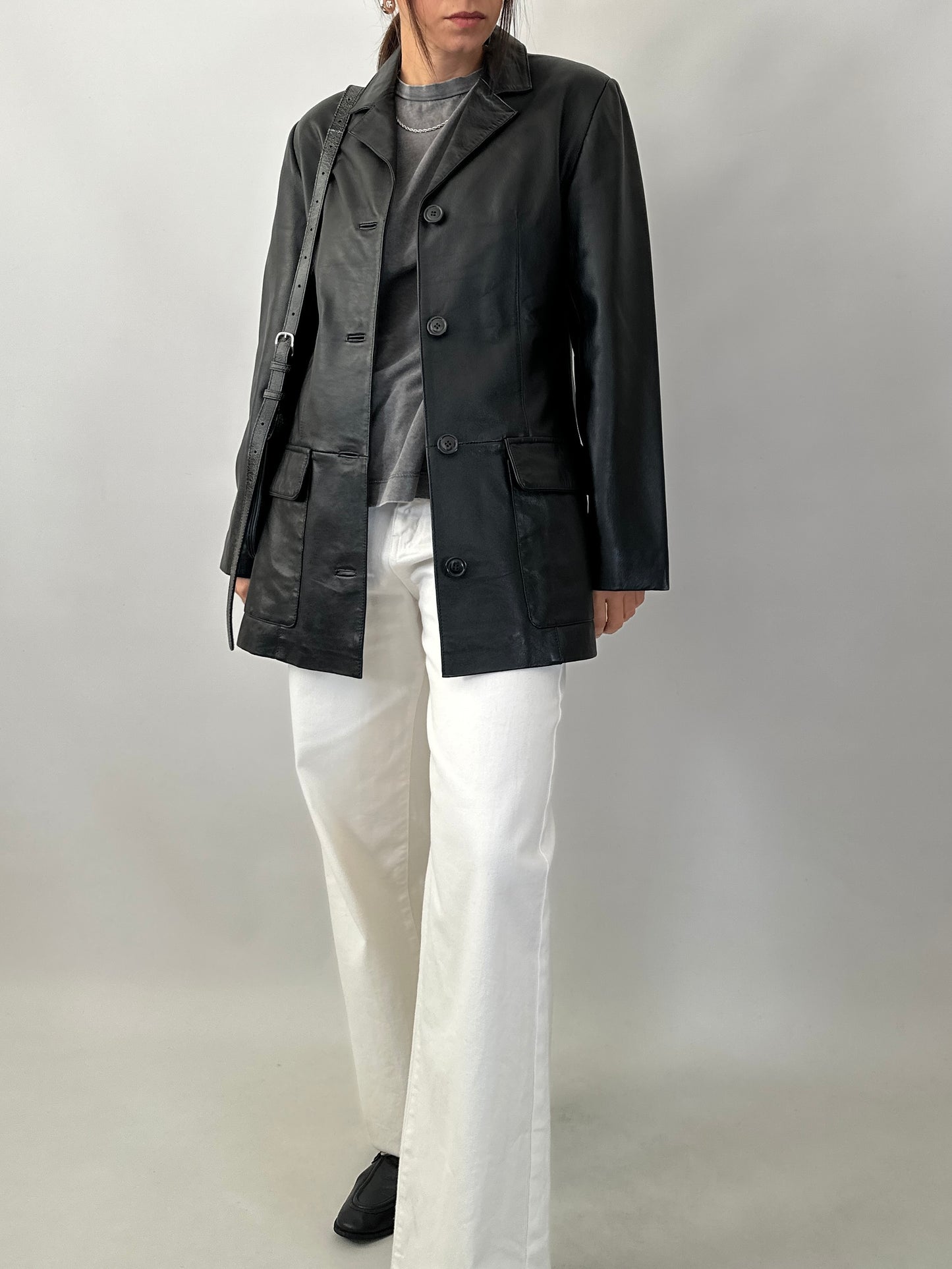 Soft lambskin leather jacket