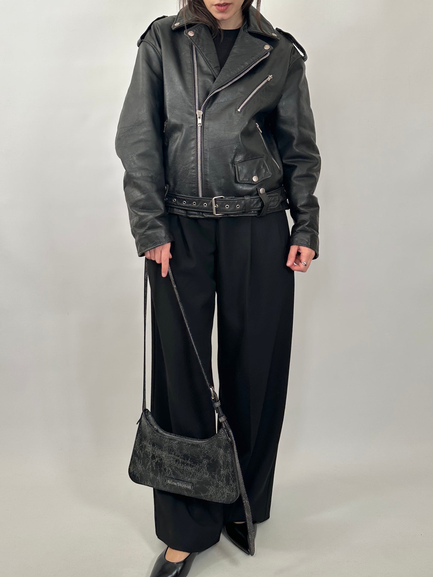 Vintage Leather Perfecto Biker Jacket