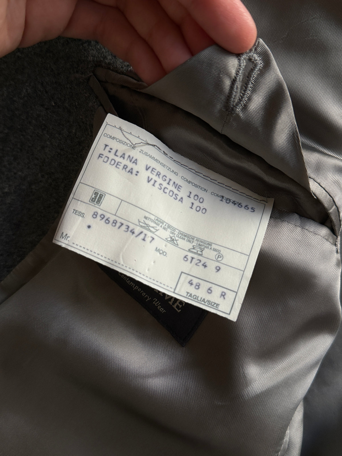 Oversized Grey Virgin Wool Blazer