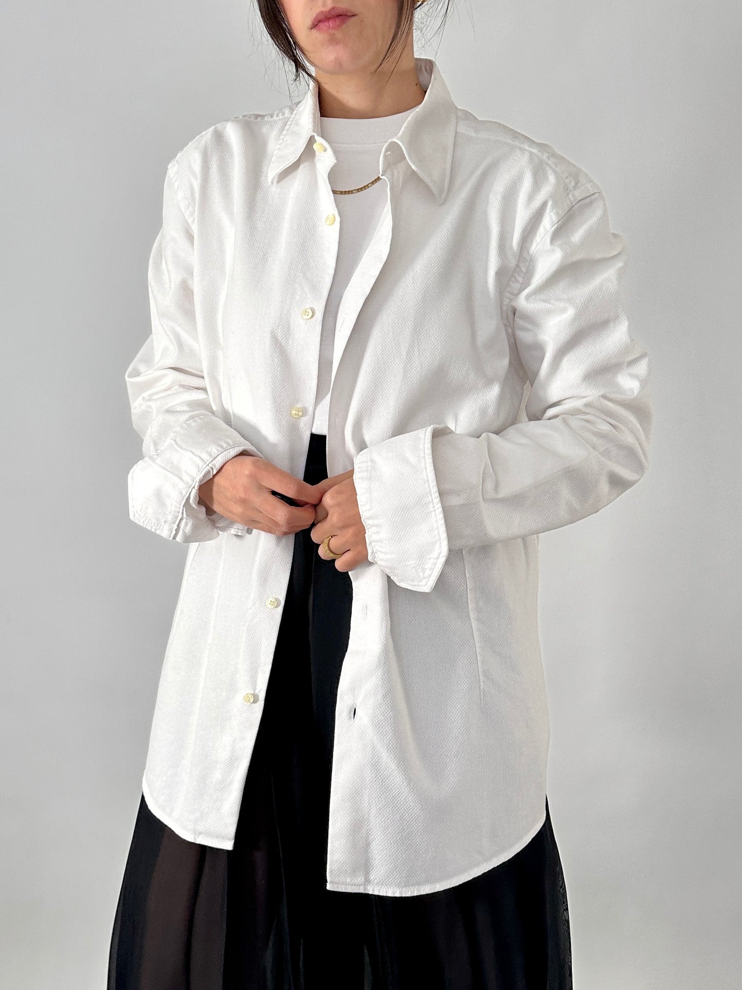 Valentino white cotton classic shirt