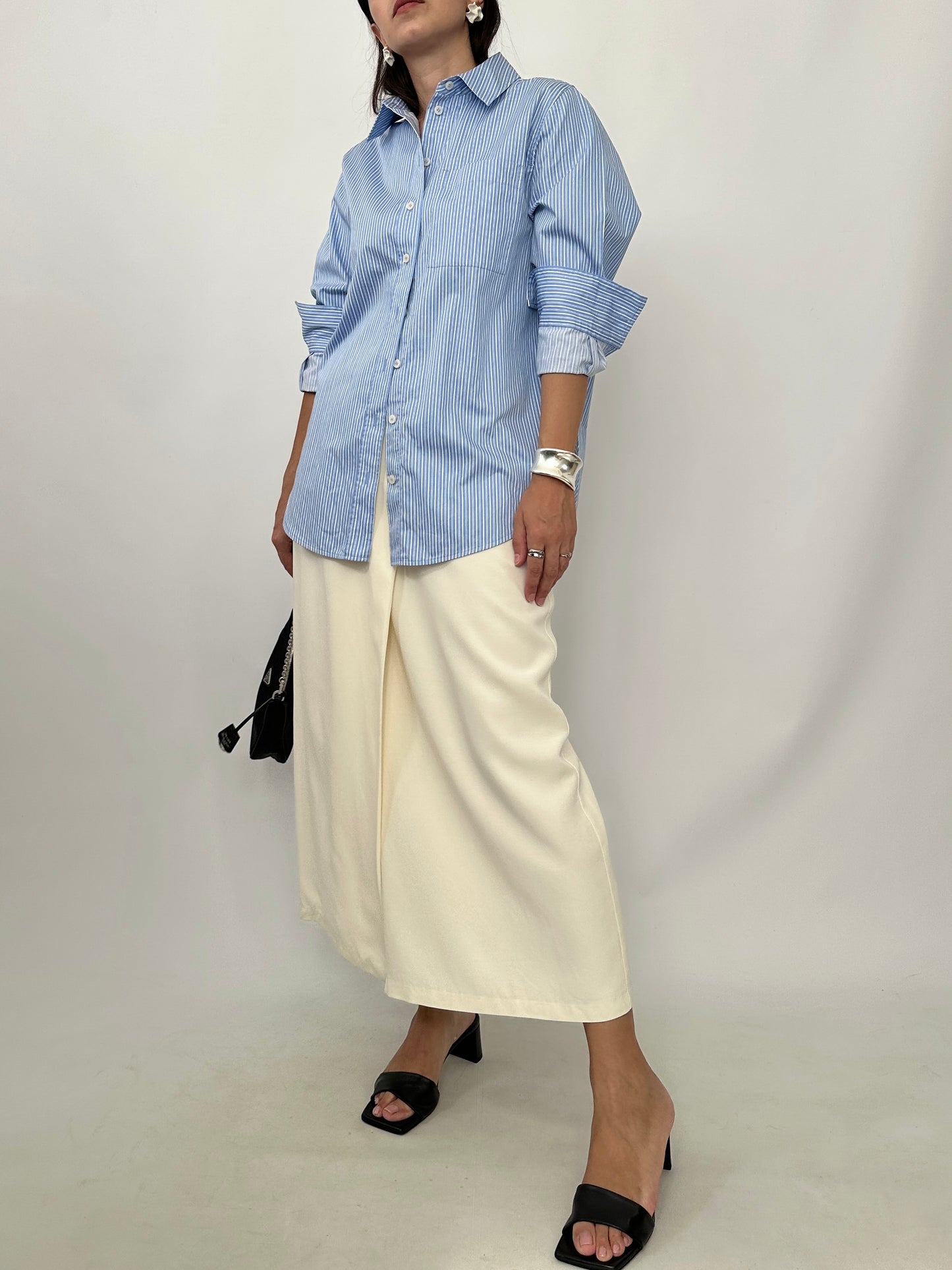 Vintage Wrap Midi Skirt