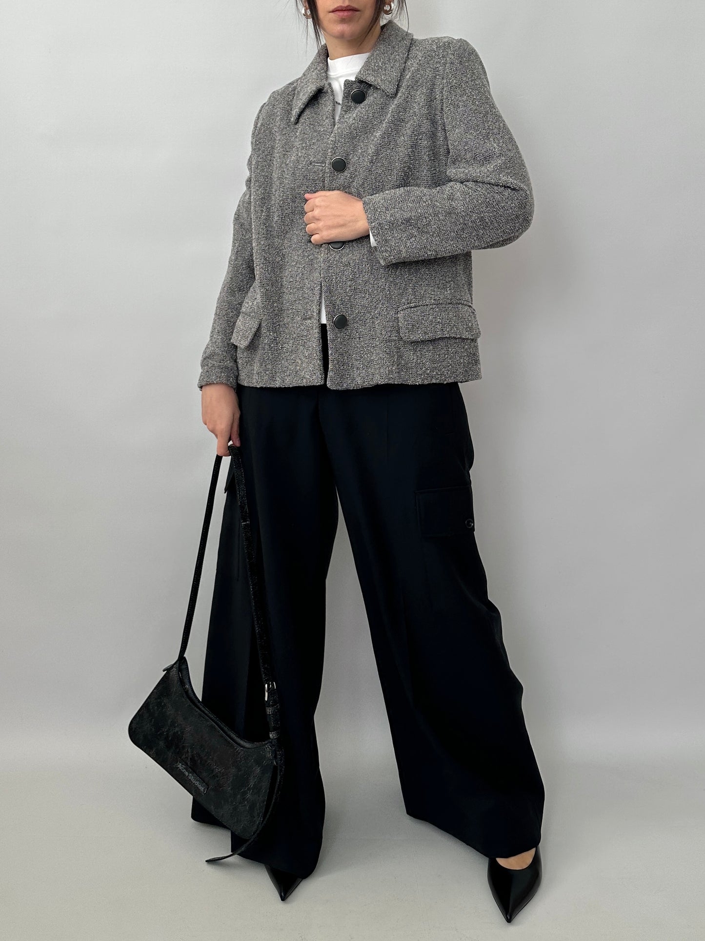 Salt and pepper wool jacket