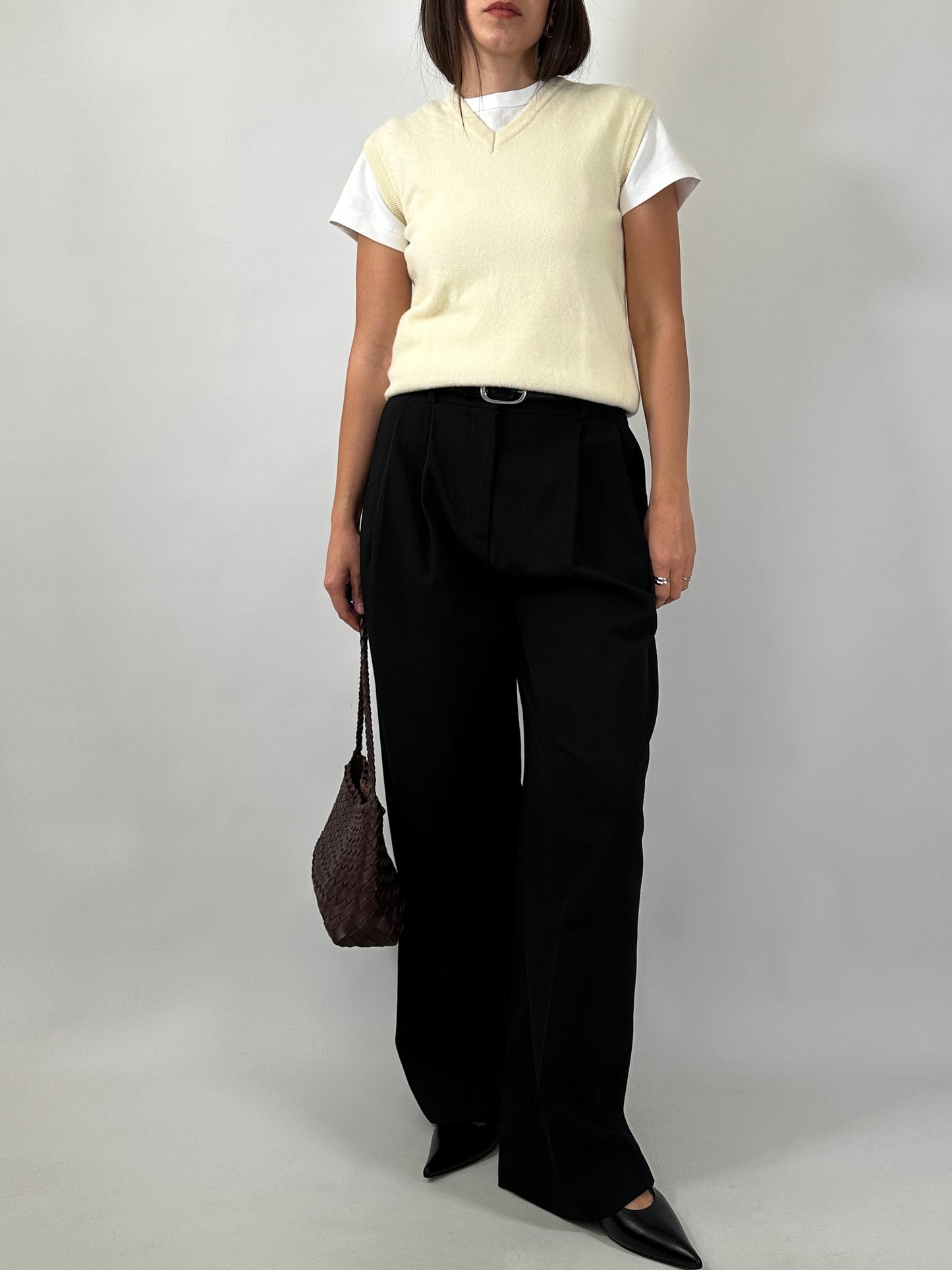 Butter Yellow Wool Sweater Vest