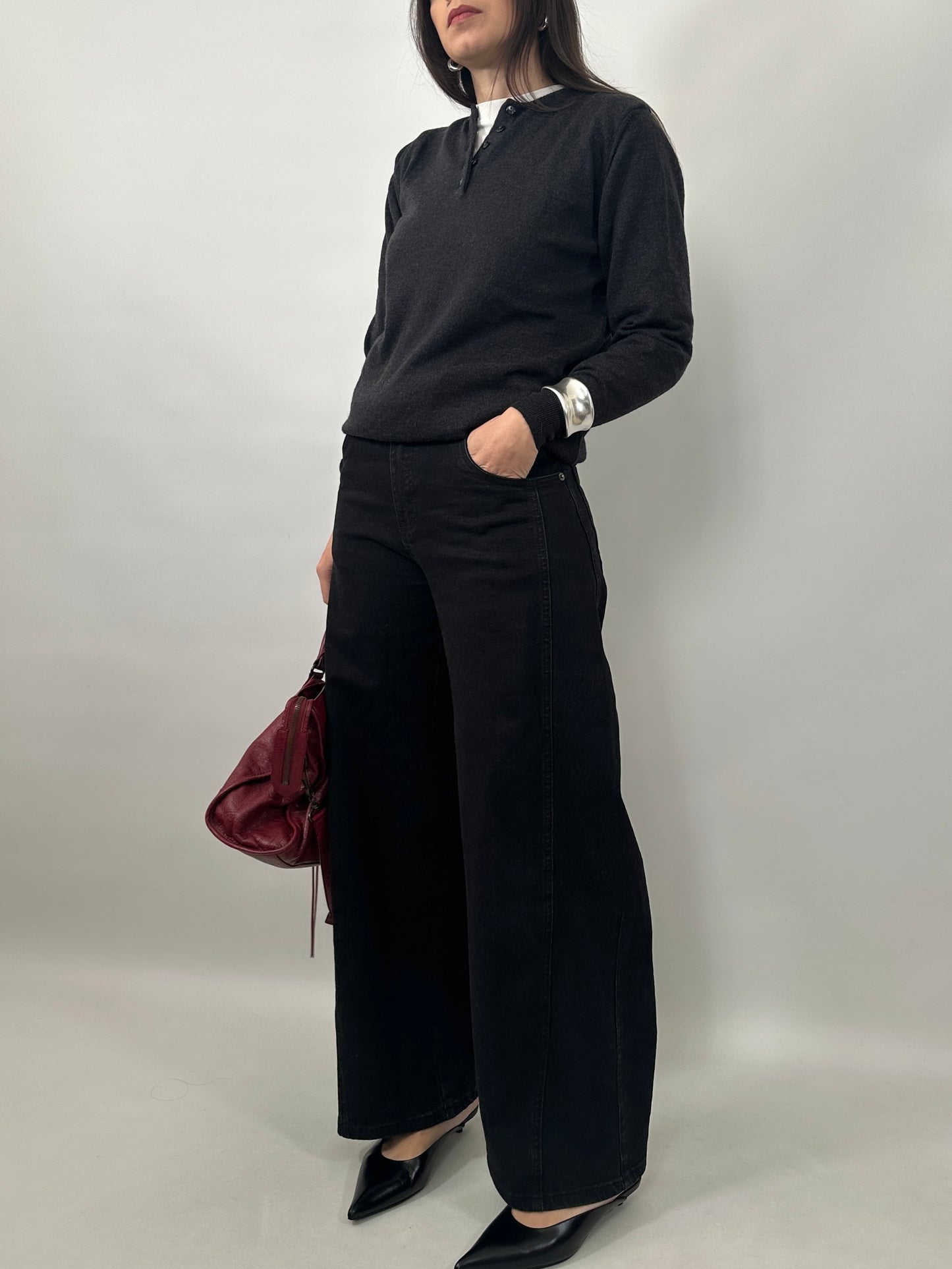 Merino Wool Henley Sweater