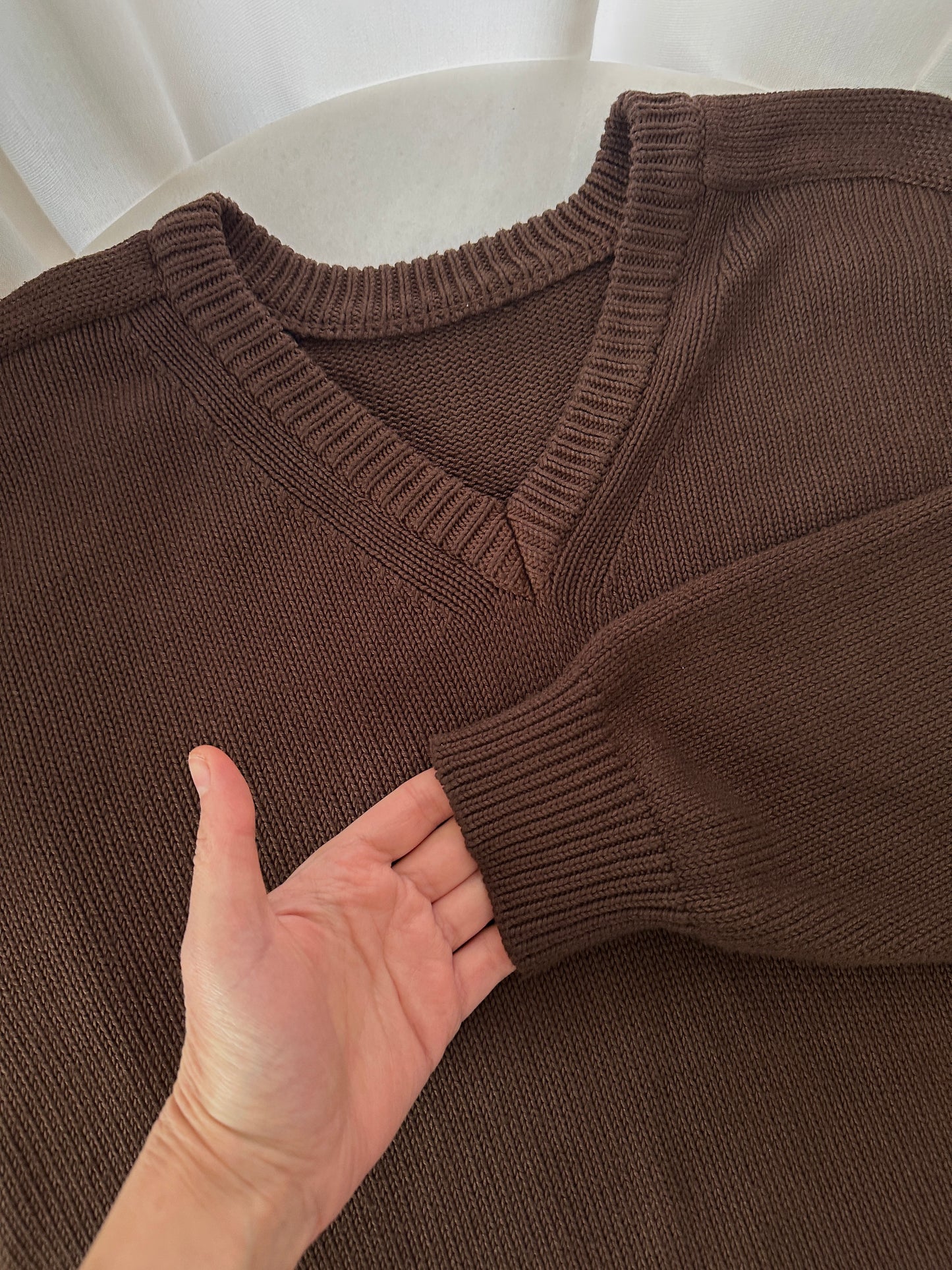 Chocolate knit sweater
