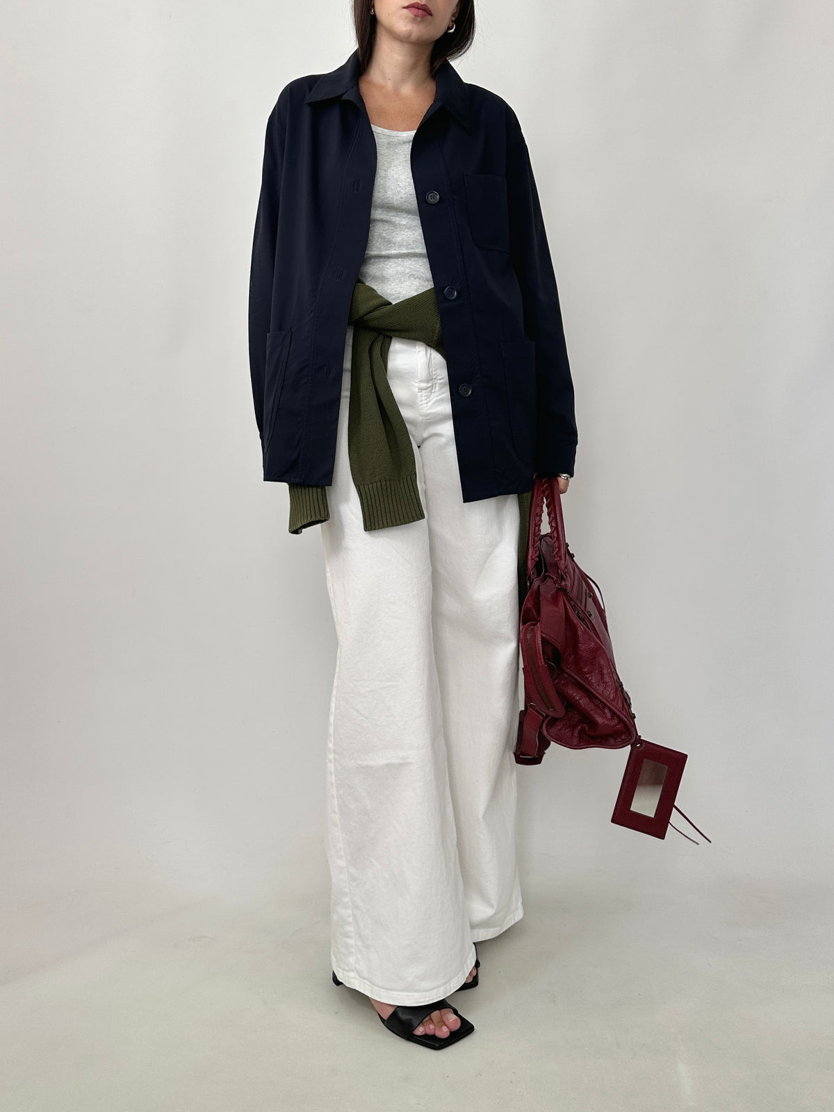 Max Mara Navy Wool Overshirt