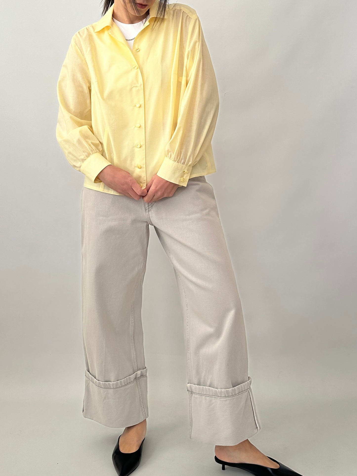Butter yellow vintage shirt