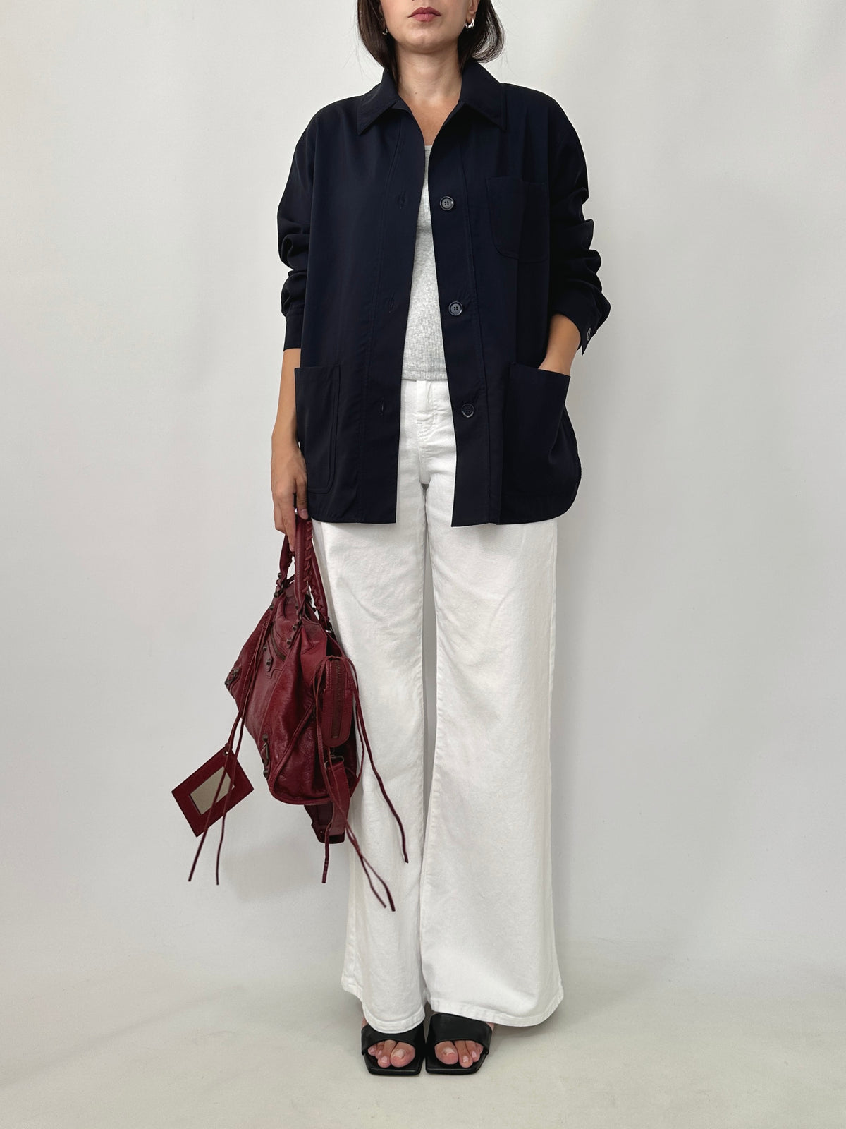 Max Mara Navy Wool Overshirt
