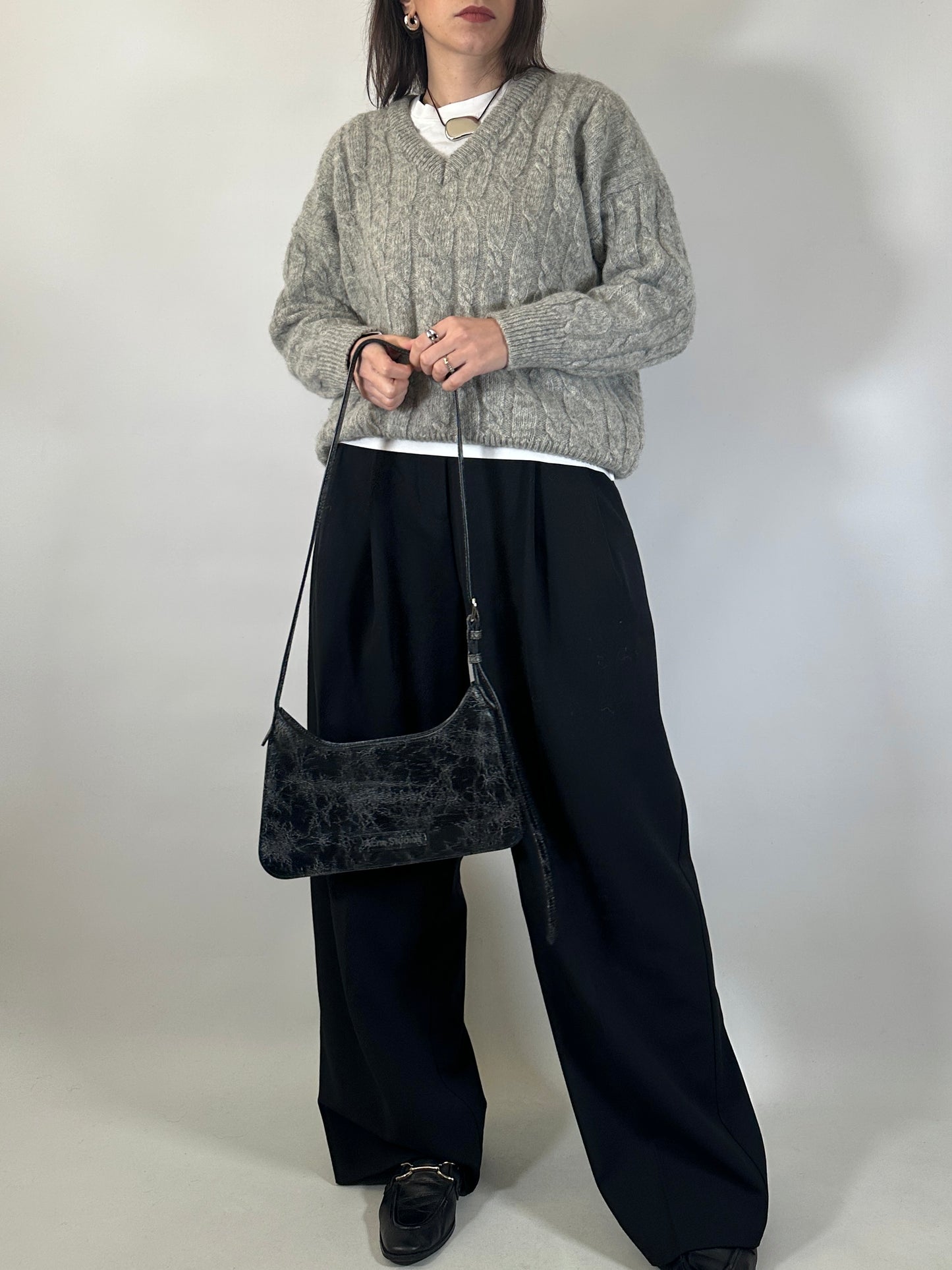 Essential Cable-Knit Shetland Wool Sweater