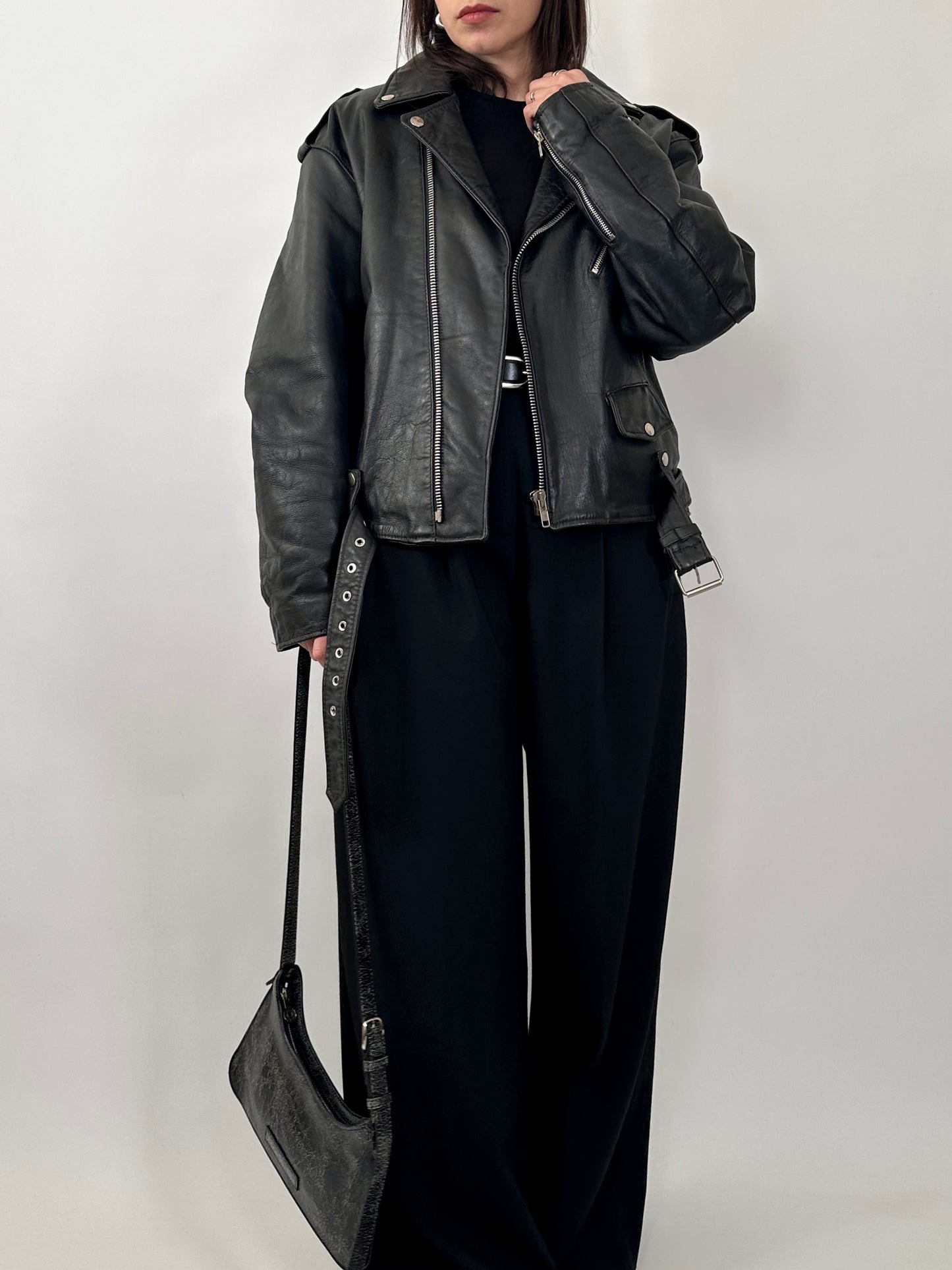 Vintage Leather Perfecto Biker Jacket