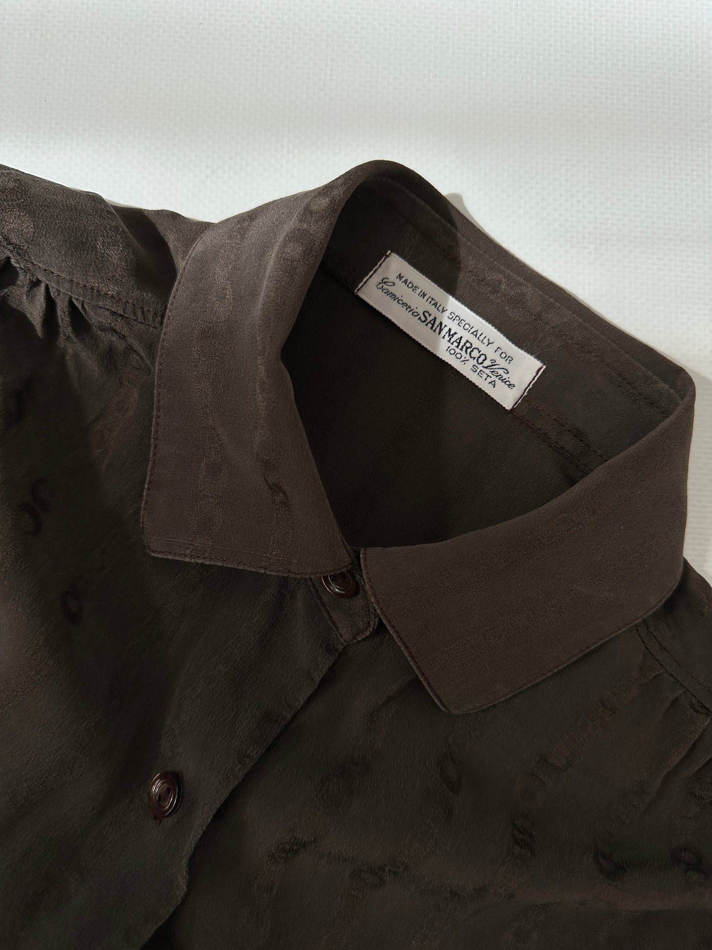 Vintage jacquard silk shirt