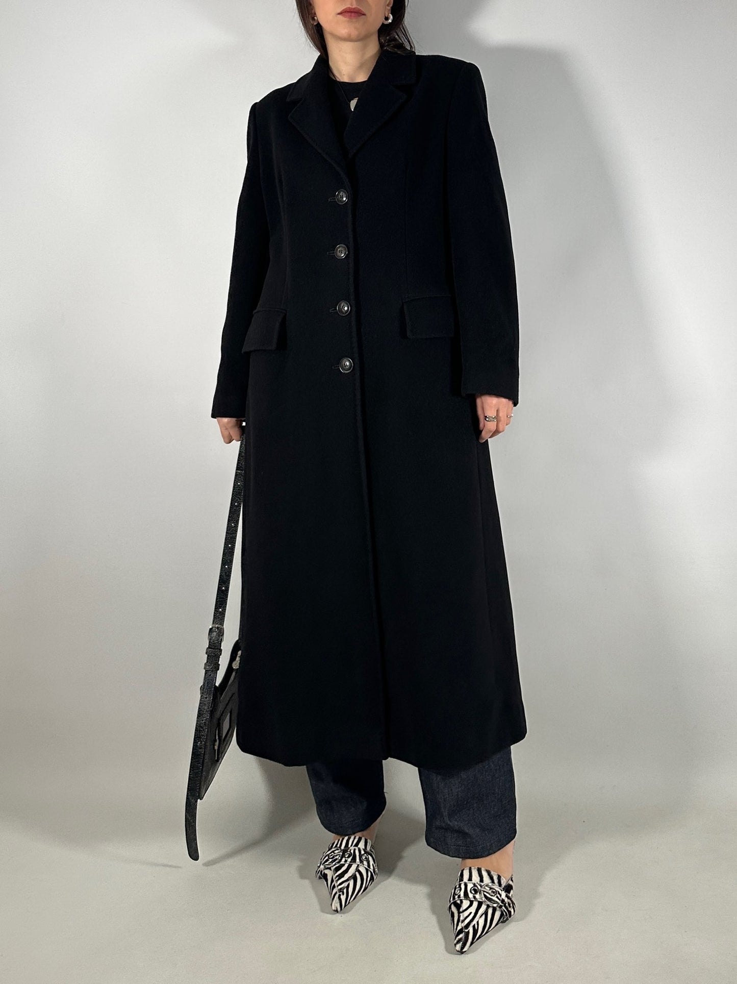 Long Tailored Wool&Cashmere Coat