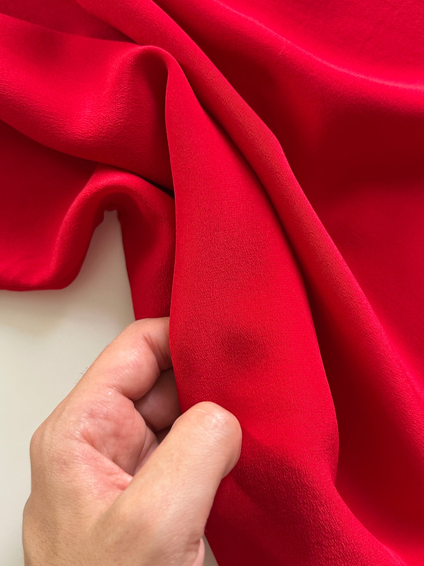 Vintage Red Silk Top