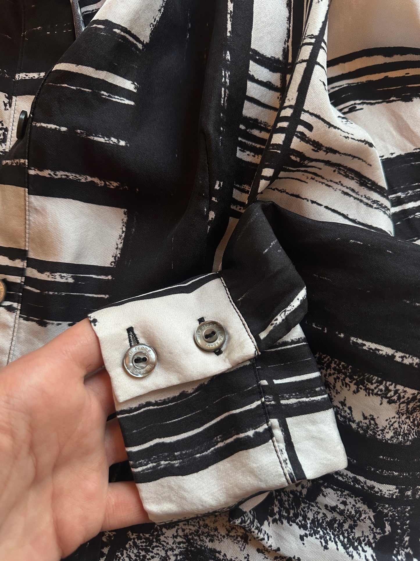 Ferré Vintage Silk Printed Shirt