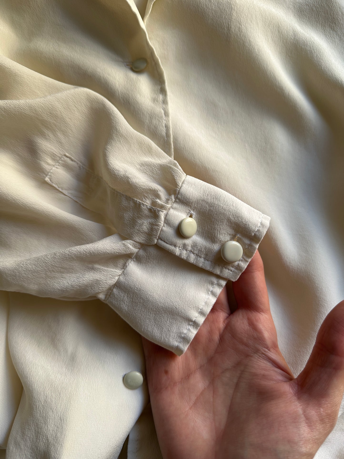 Vintage Ivory Silk Shirt