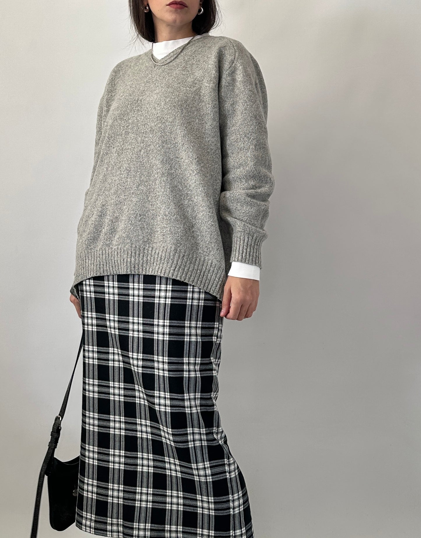 Soft wool blend V-neck sweater