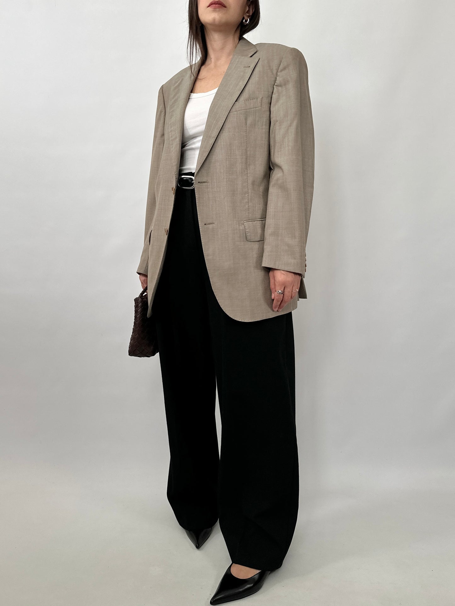 Lightweight Wool Tailored Blazer