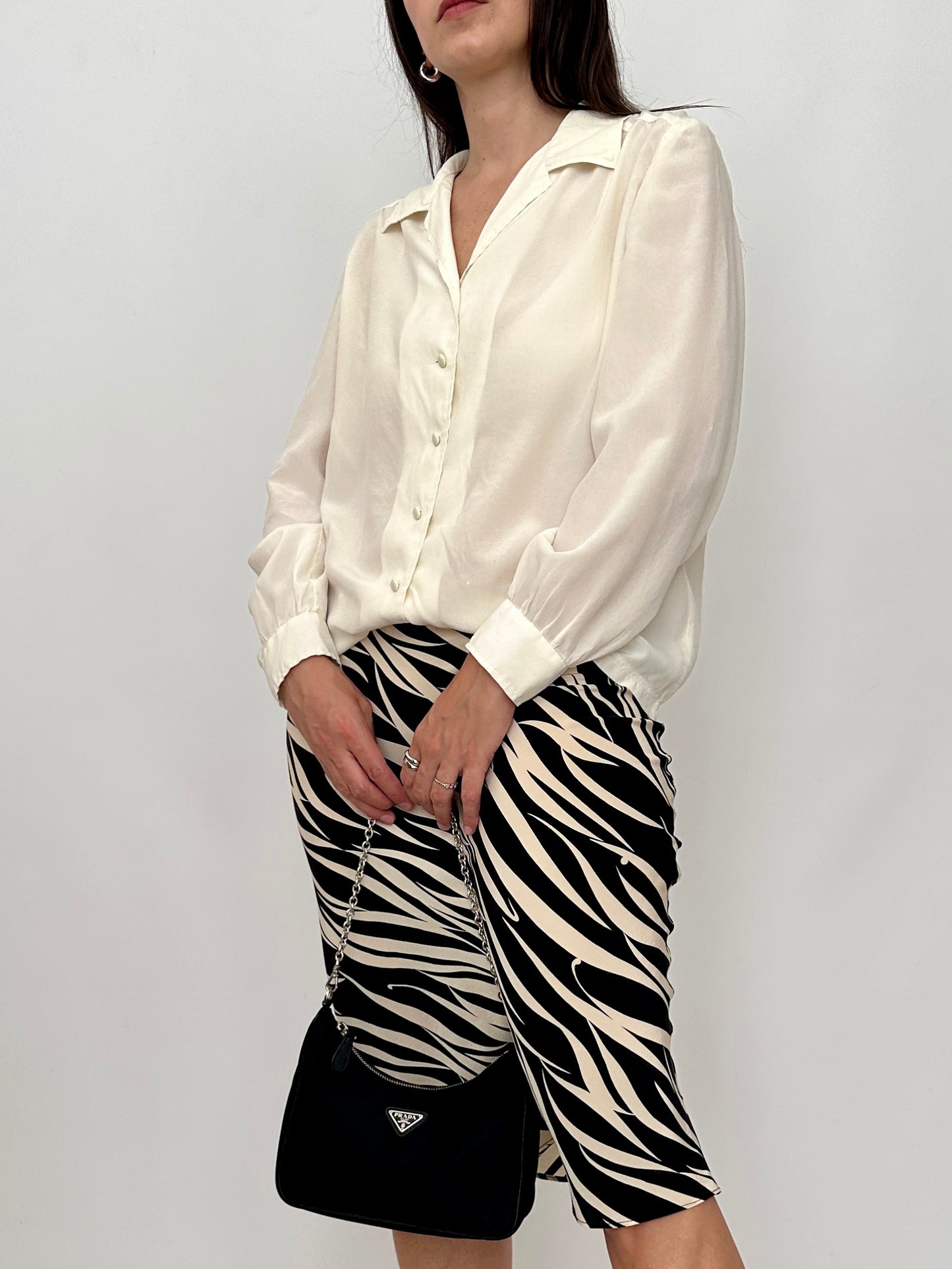 Vintage Ivory Silk Shirt