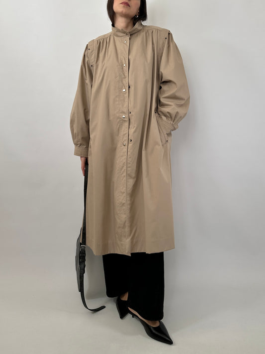 Vintage Lightweight Coat with Puff Sleeves