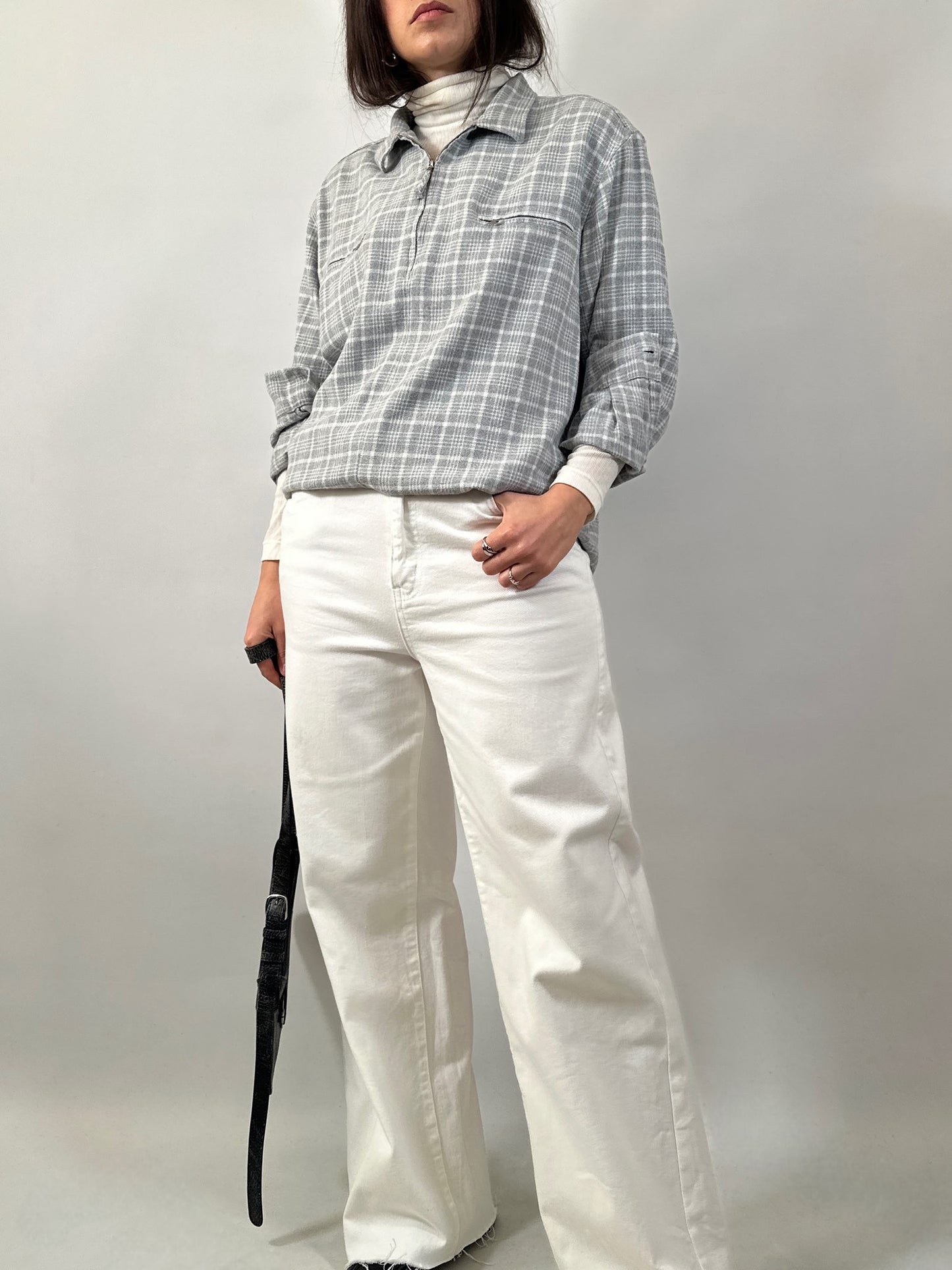 Vintage Marella Flannel Half Zip Shirt
