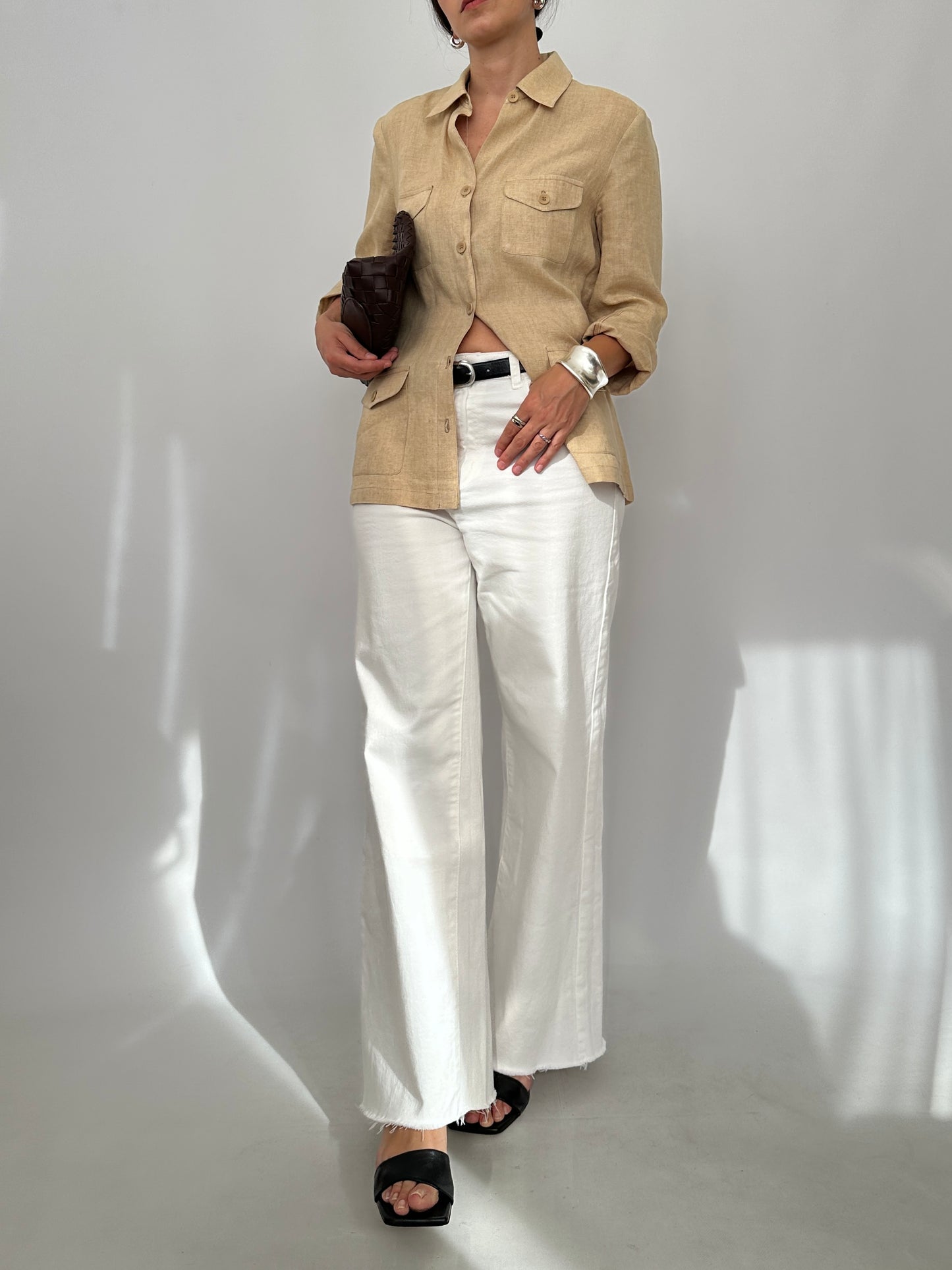 100% Linen Safari Overshirt