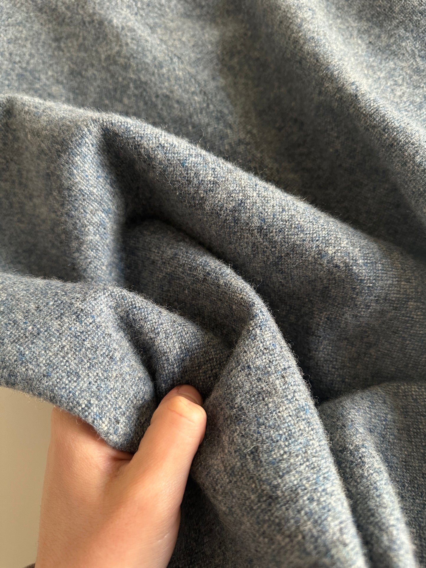 Vintage Light Blue Tweed Skirt
