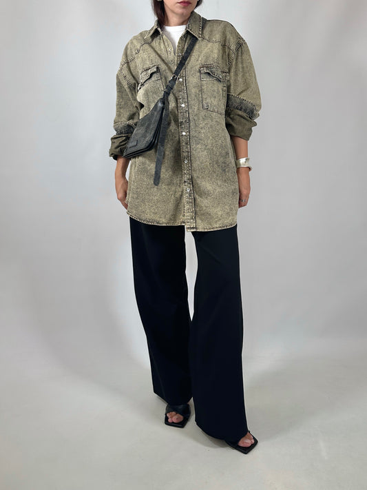Faded Wash Denim Overshirt